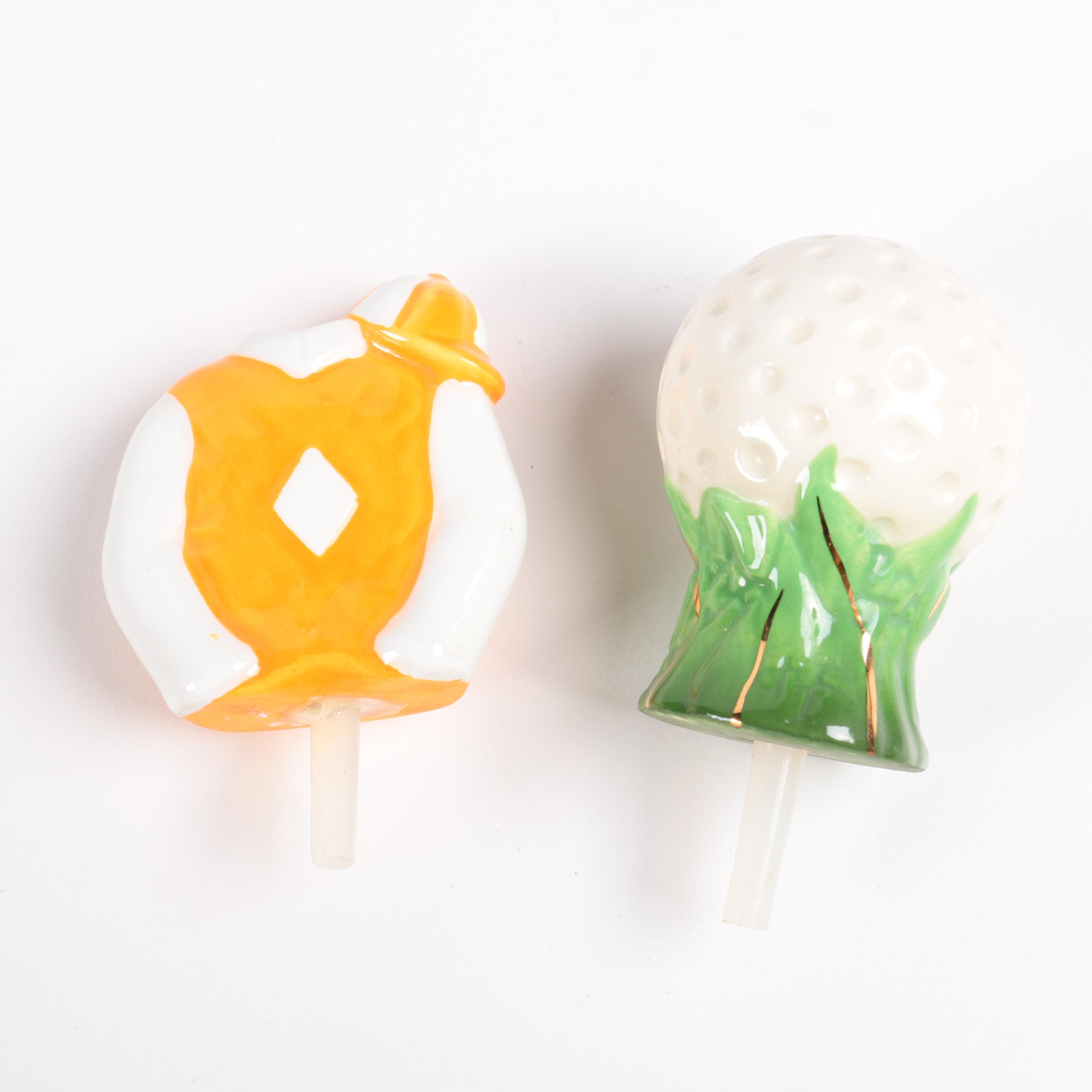 Nora Fleming Plate with Serving Dish, and Topper Figures