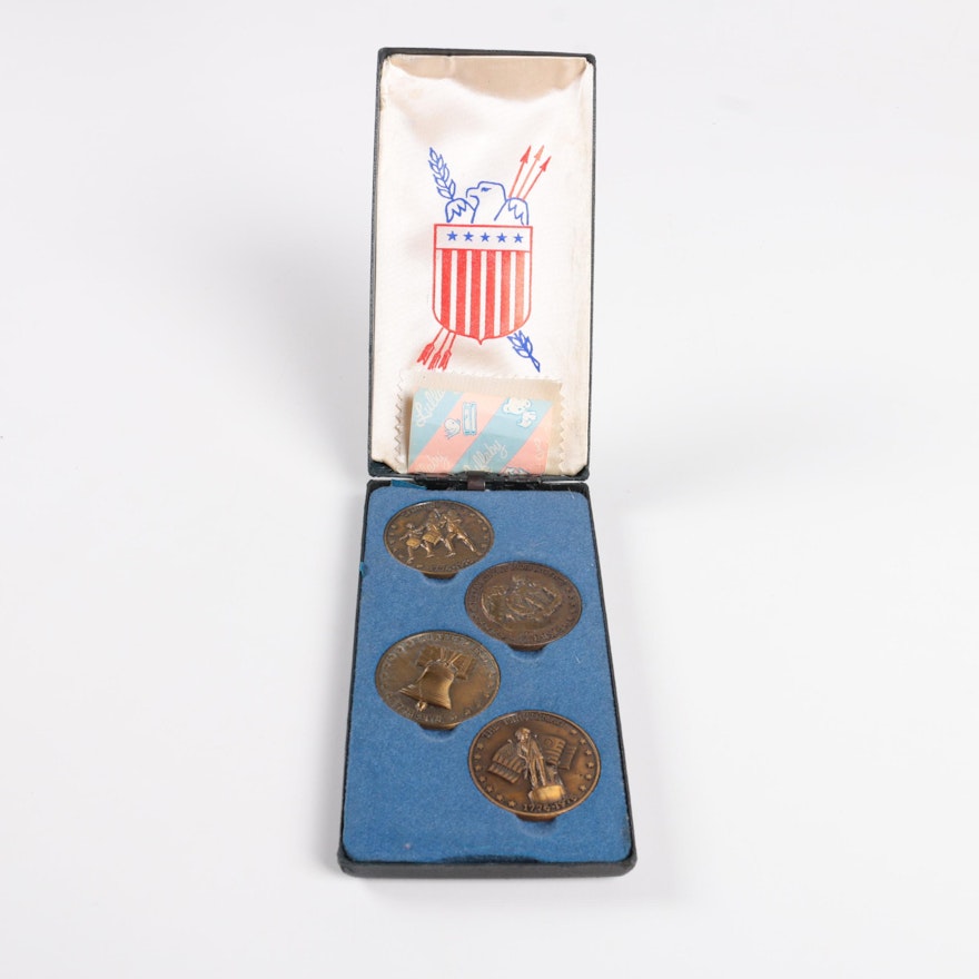 United States Bicentennial Medals in Case