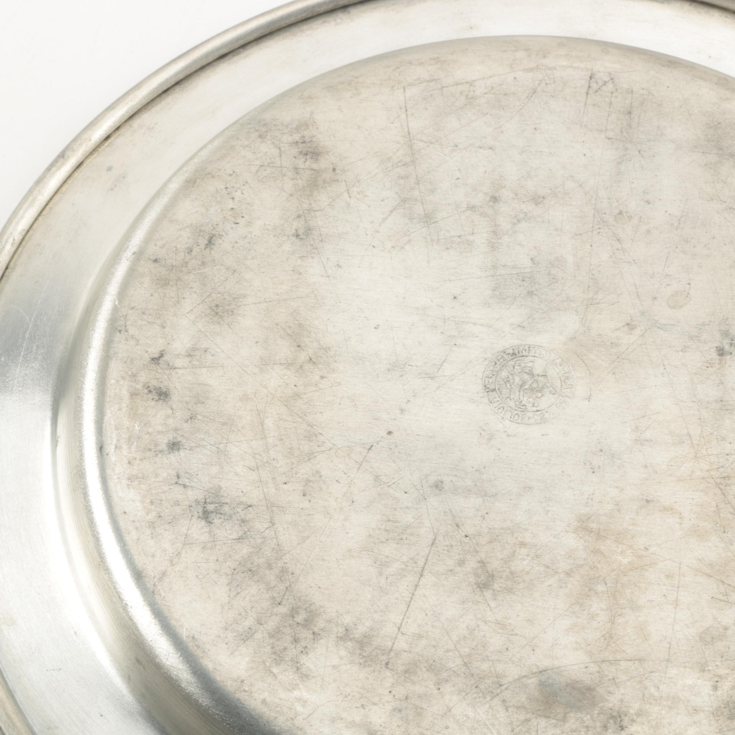 Bolivian Pewter Tea Service with Colonial Pewter Creamer and Sugar Bowl