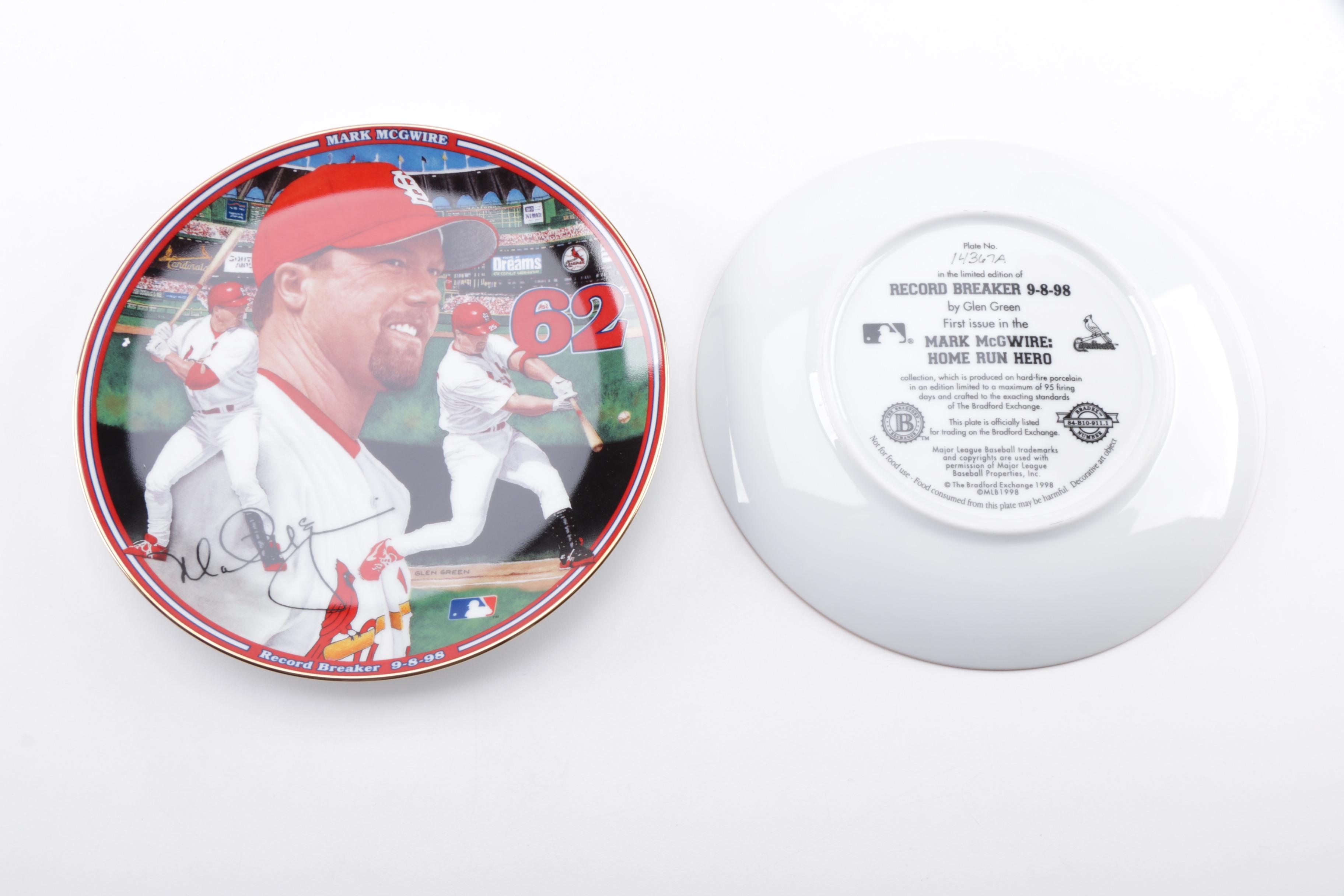 Bradford Exchange Mark McGwire and Ken Griffey Jr. Collector's Plates