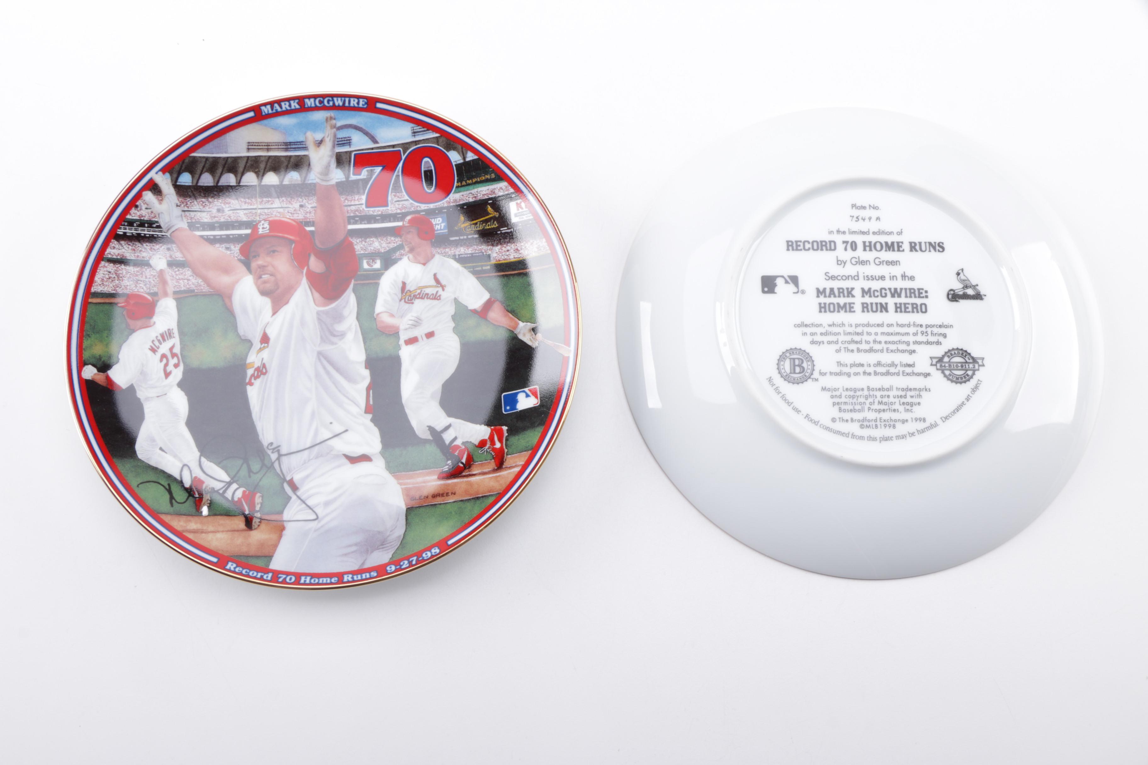 Bradford Exchange Mark McGwire and Ken Griffey Jr. Collector's Plates