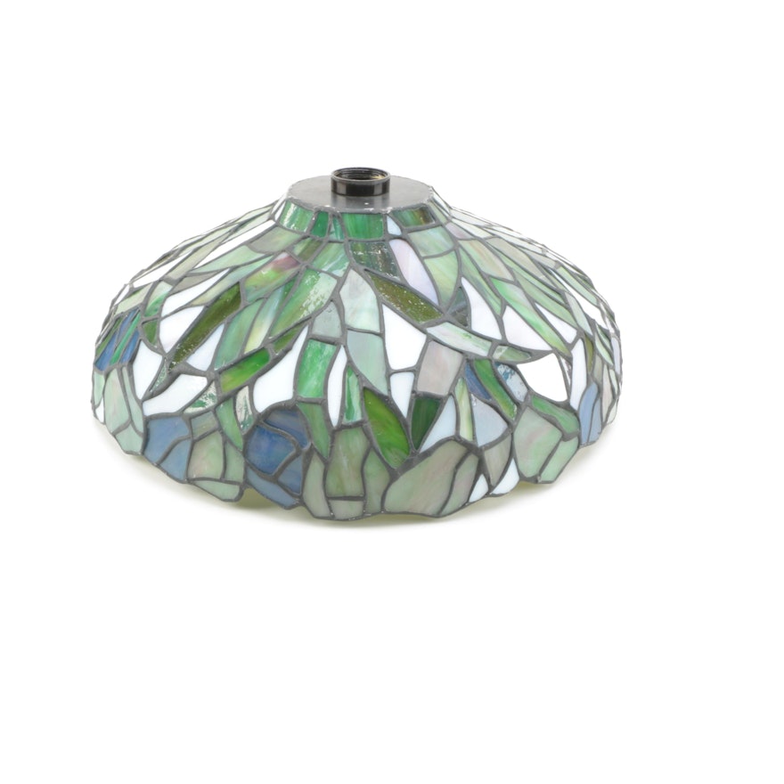 Art Nouveau Style Slag Glass Pendant Shade