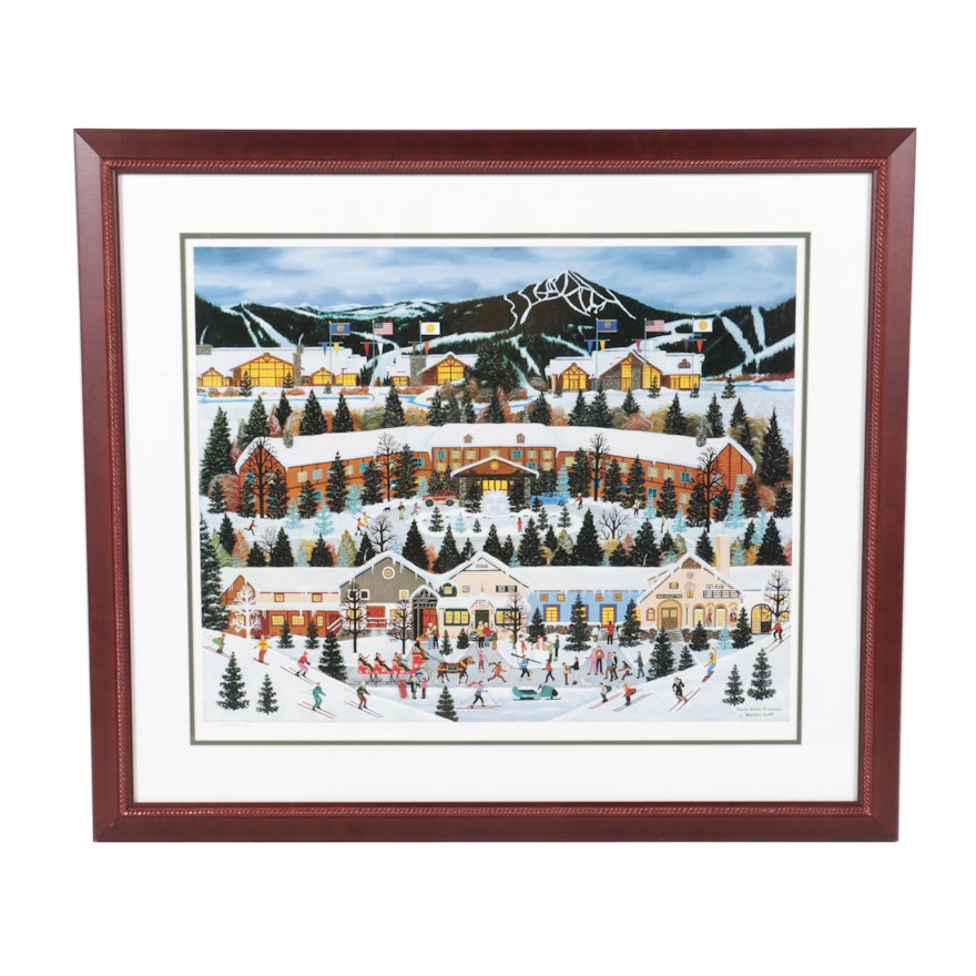 Jane Wooster Scott Limited Edition Offset Lithograph "Alpine Winter Grandeur"