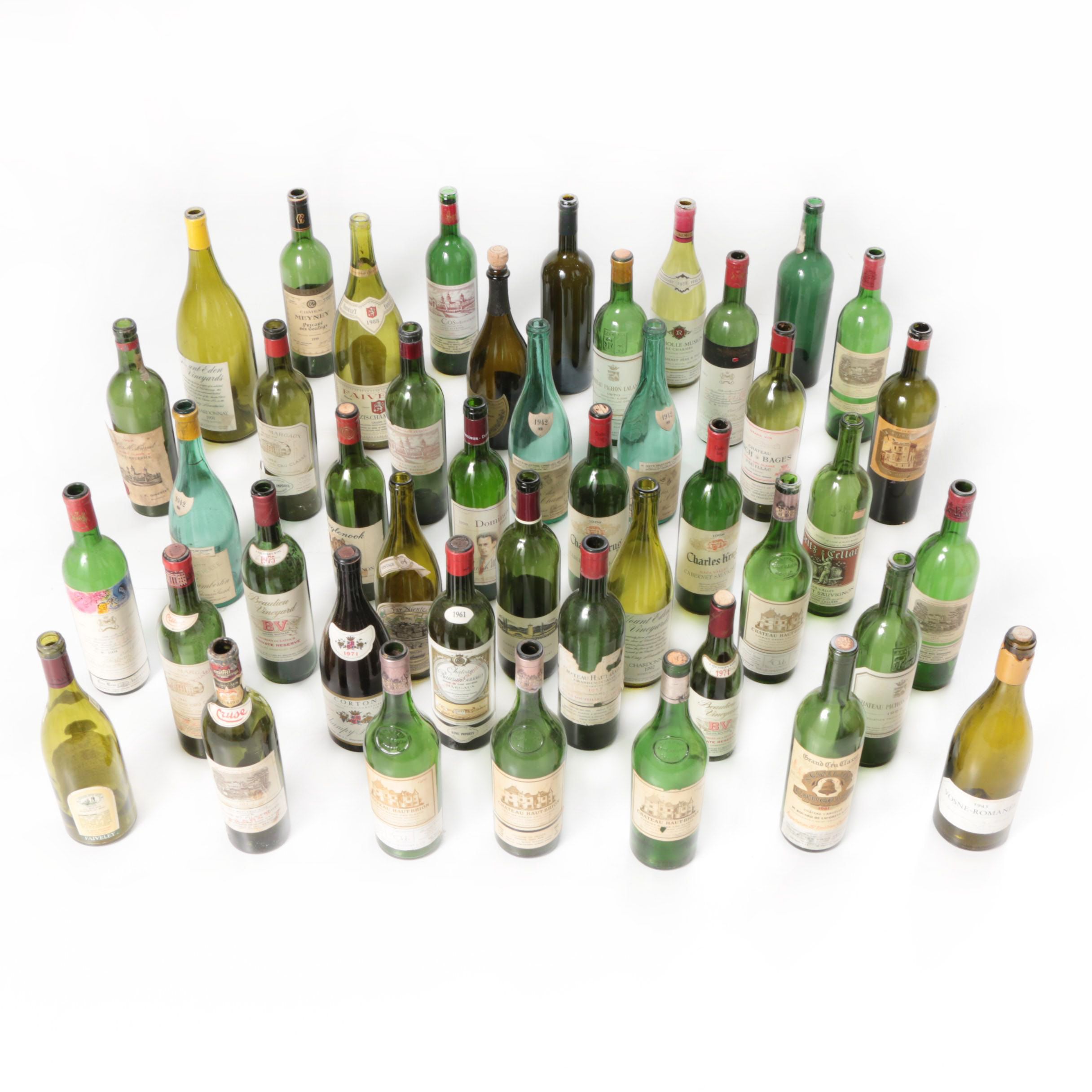 Vintage and Modern Wine Bottle Collection