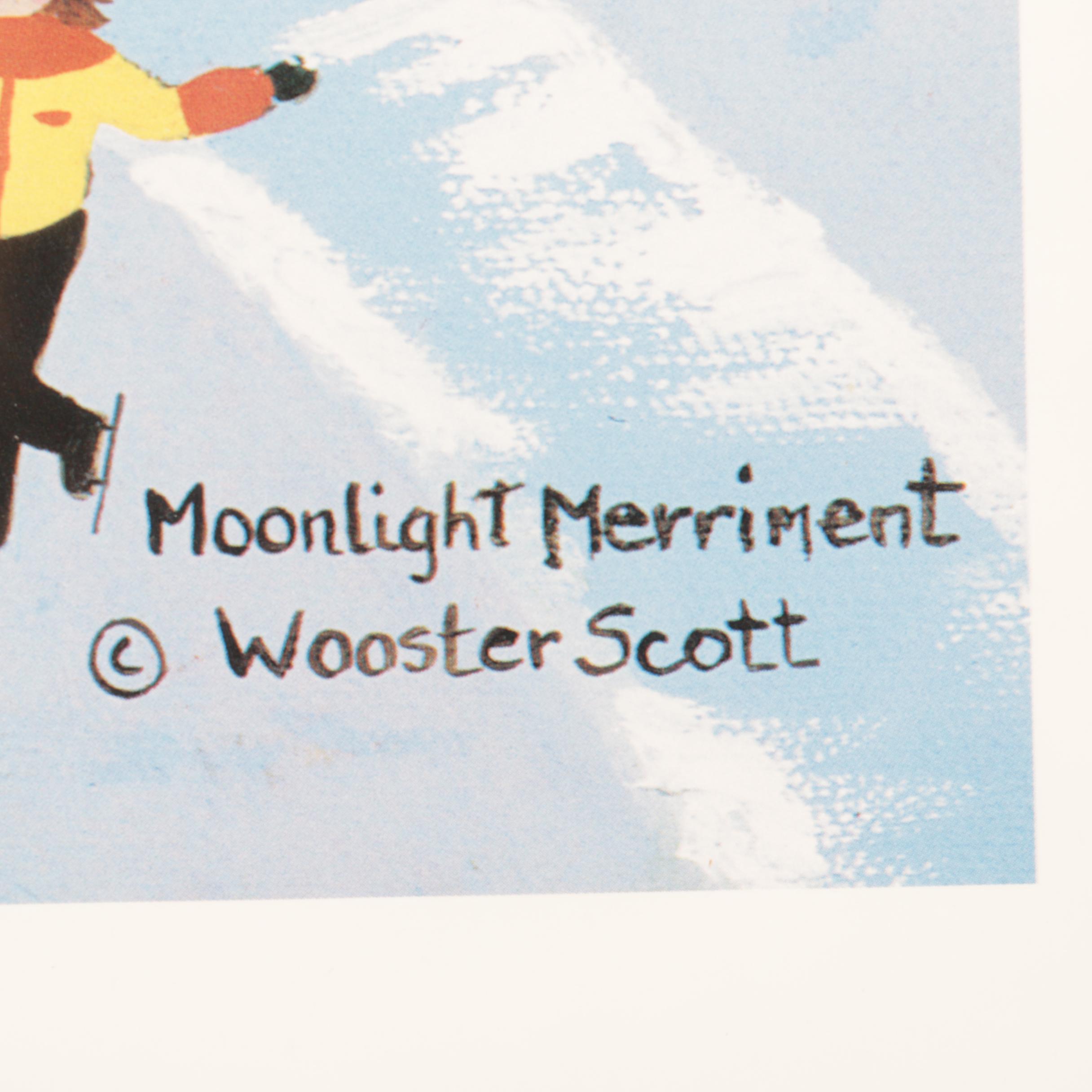 Jane Wooster Scott 1993 Limited Edition Offset Lithograph "Moonlight Merriment"