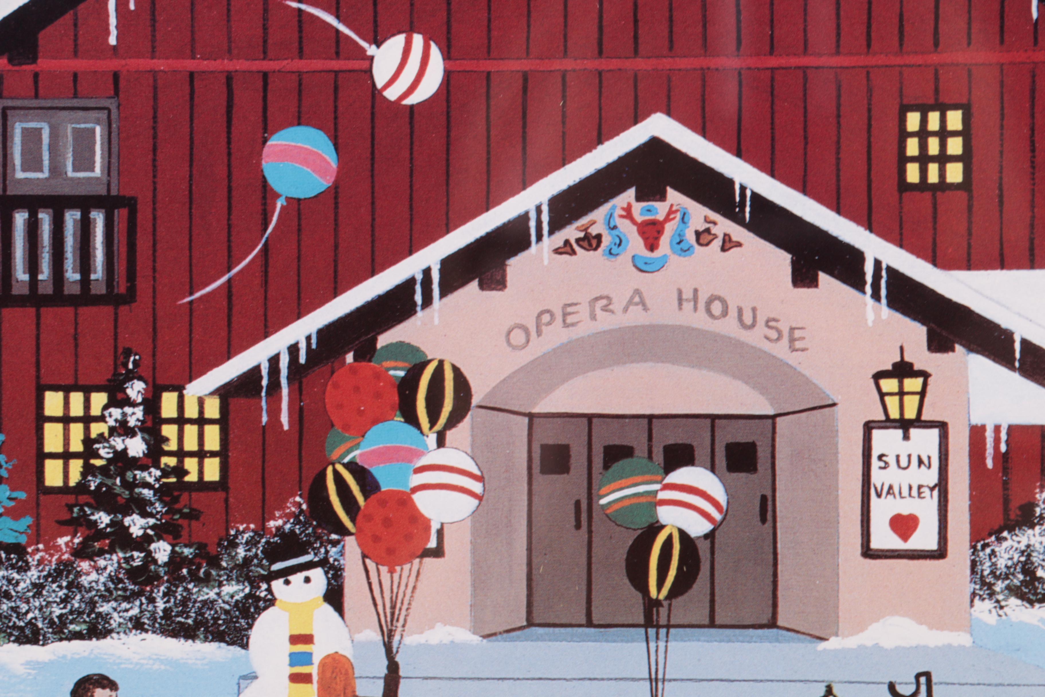 Jane Wooster Scott 1993 Limited Edition Offset Lithograph "Moonlight Merriment"