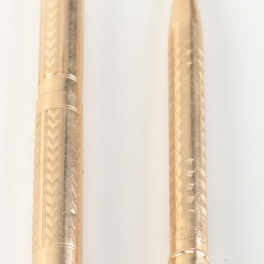 Vintage Wahl Gold Filled Fountain Pen and Mechanical Pencil Set