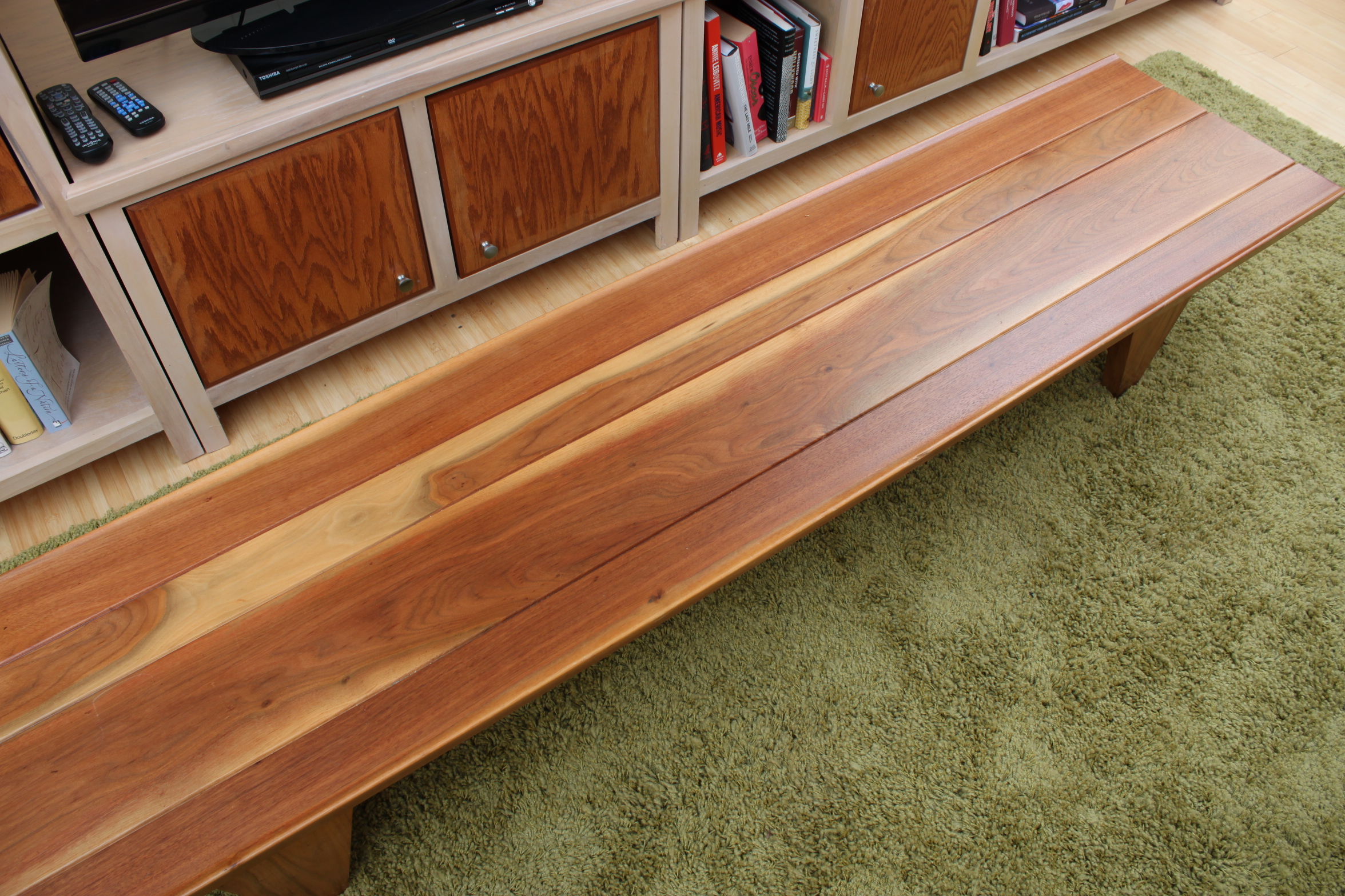 Walnut Plank Low Coffee Table with Sapwood