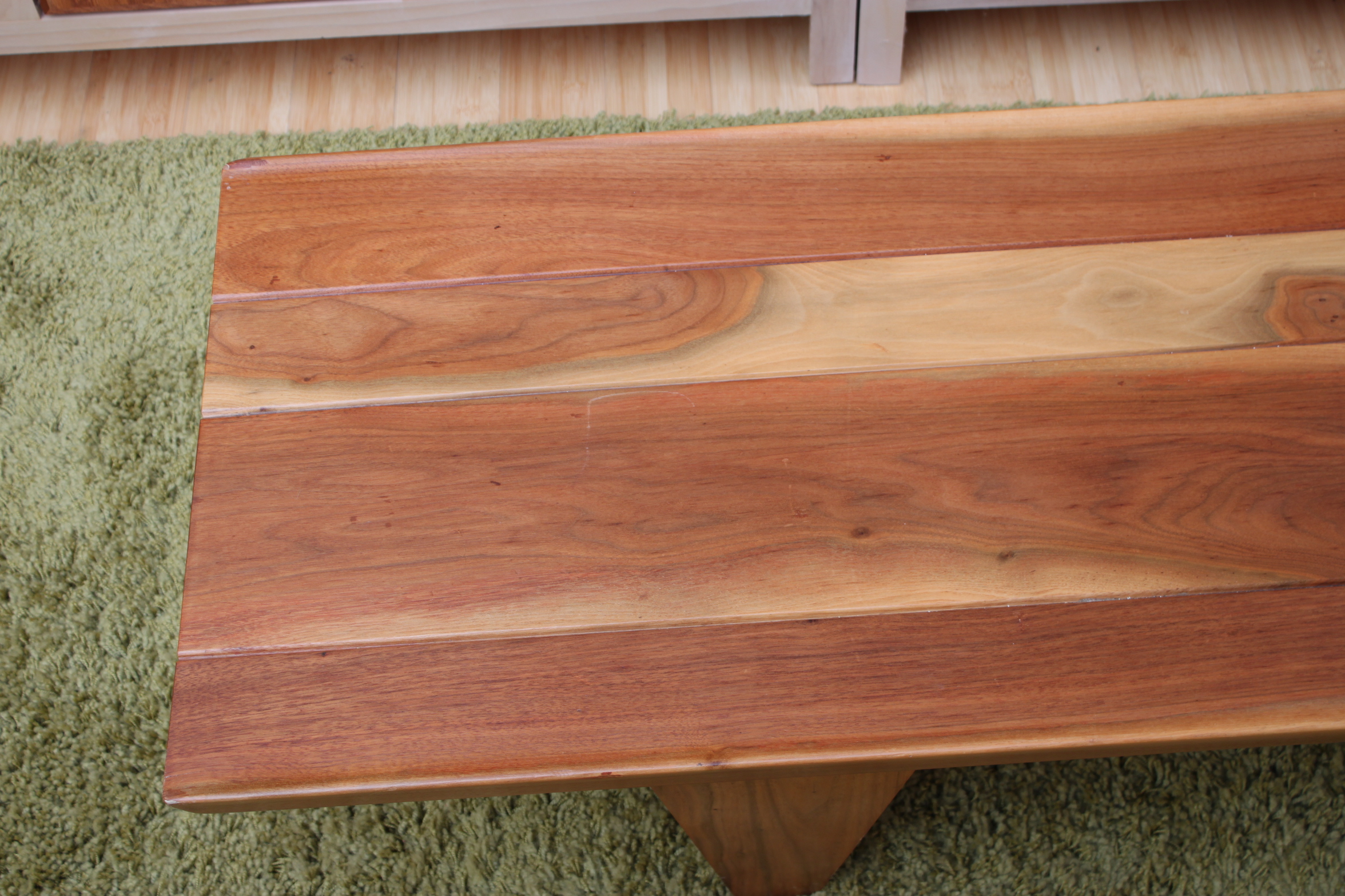 Walnut Plank Low Coffee Table with Sapwood