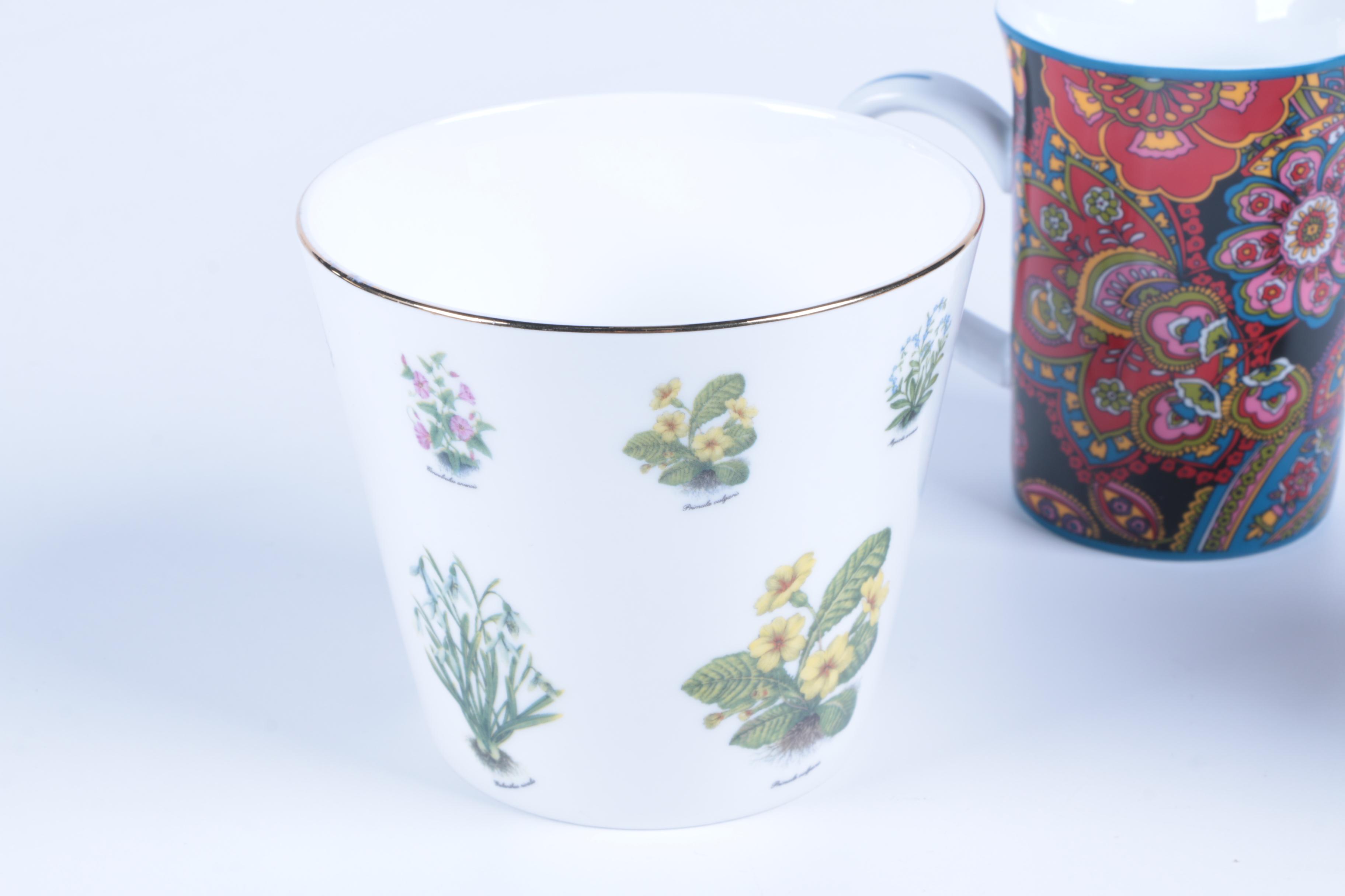Porcelain Mug and Cachepots featuring Vera Bradley