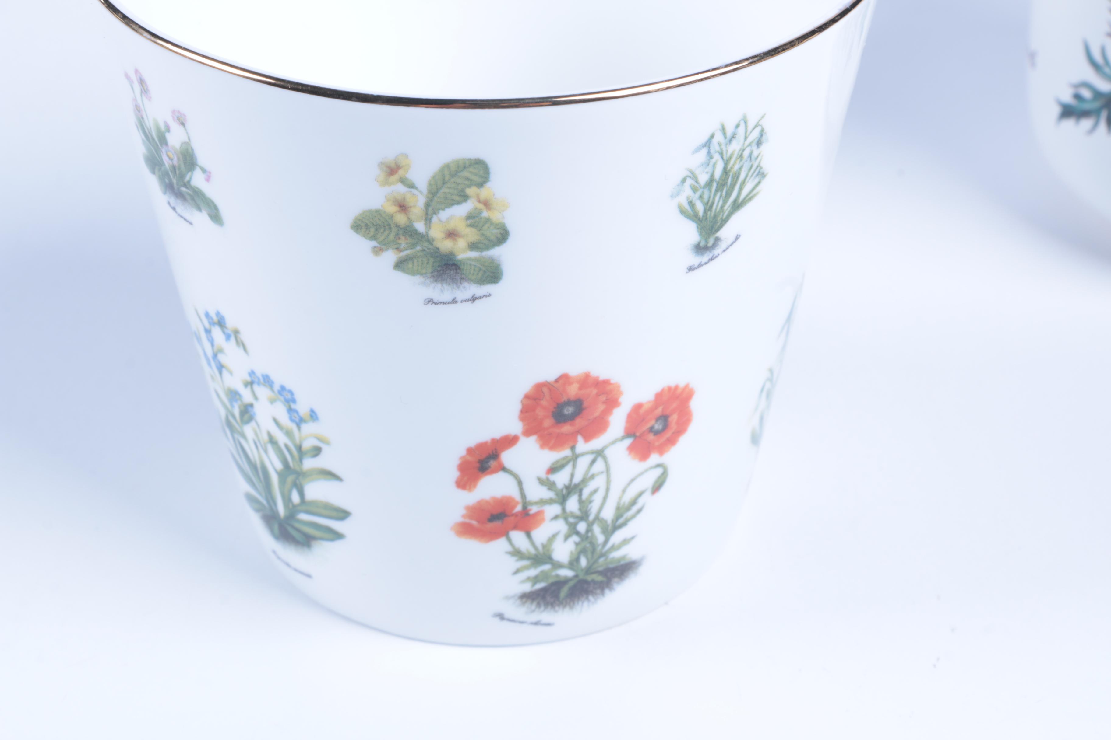 Porcelain Mug and Cachepots featuring Vera Bradley