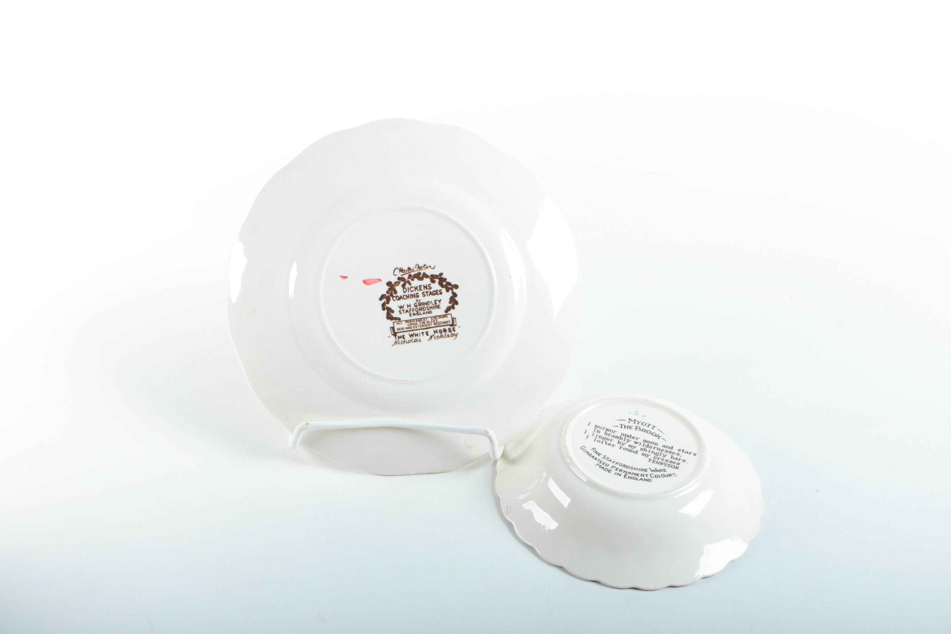 Vintage Transferware Dishes Featuring Myott and Liberty Blue