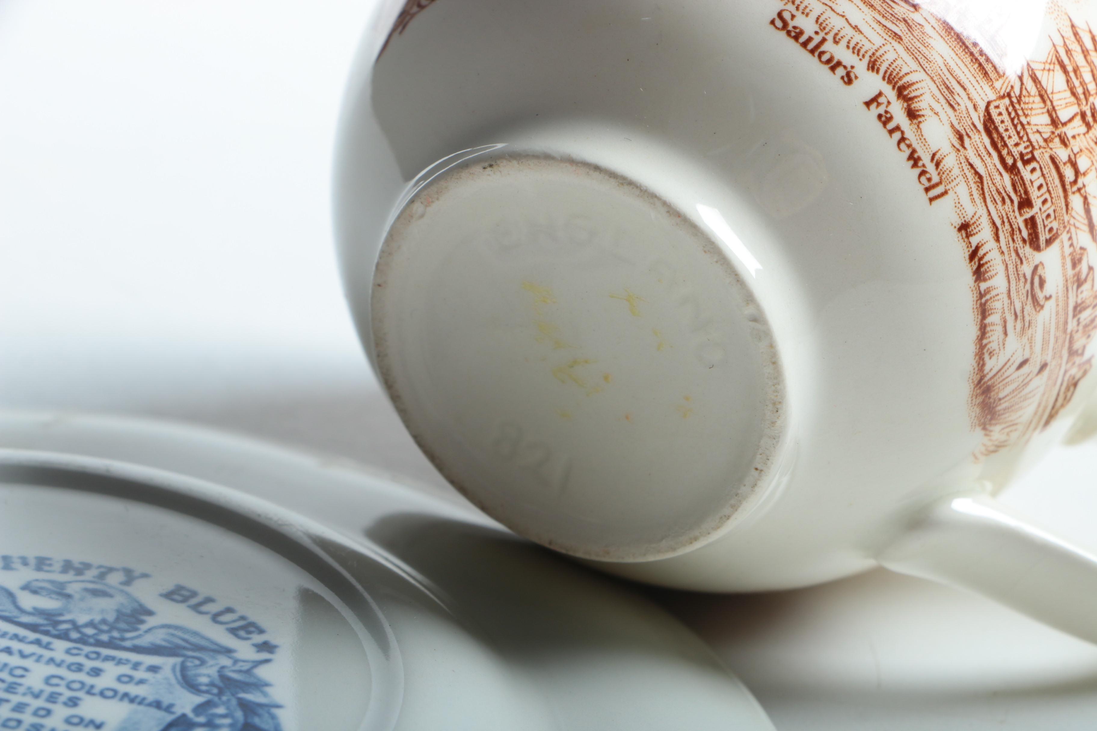 Vintage Transferware Dishes Featuring Myott and Liberty Blue