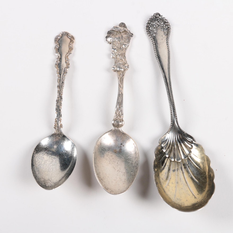 Paye & Baker "Poppy" Sterling Spoon and Other Sterling Spoons