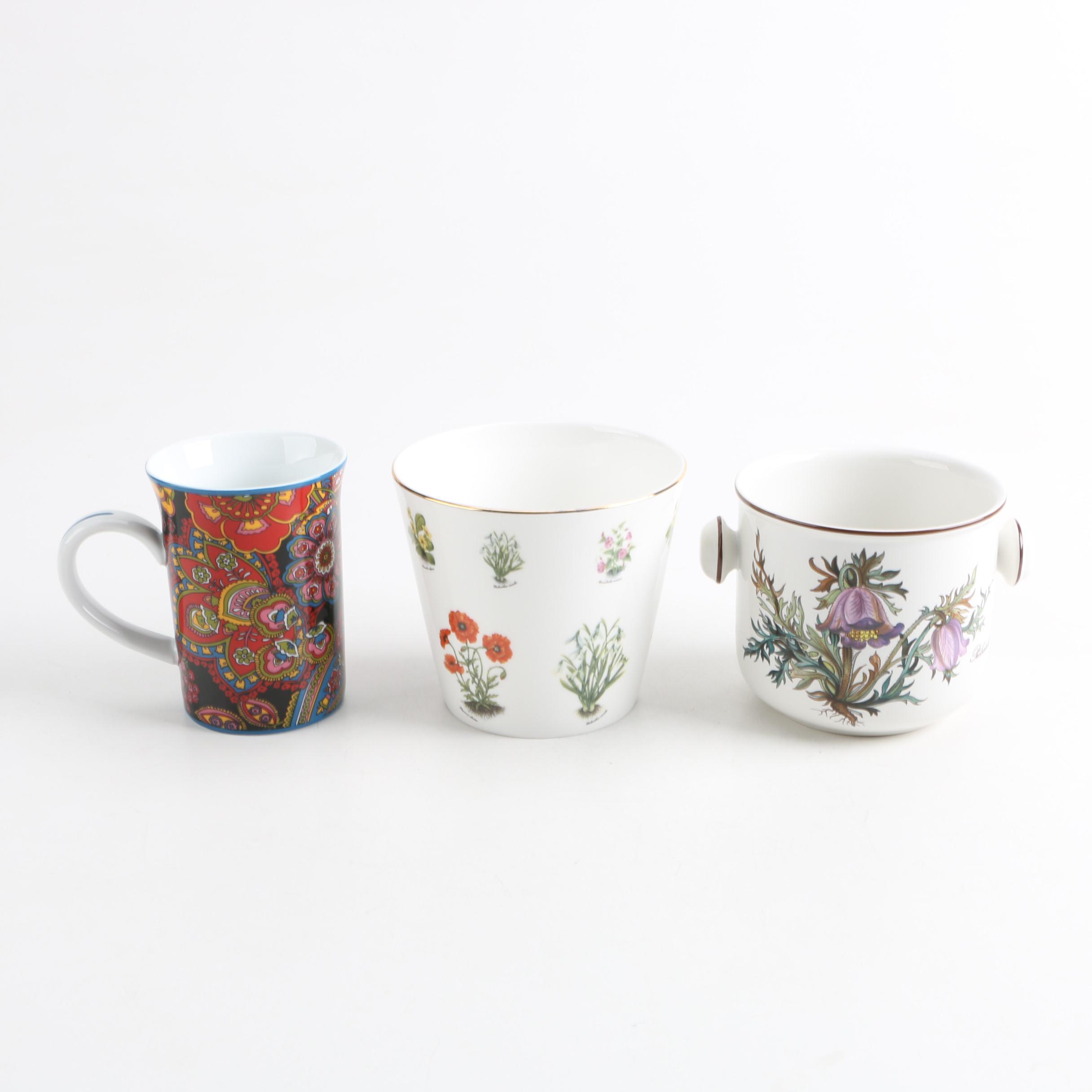Porcelain Mug and Cachepots featuring Vera Bradley
