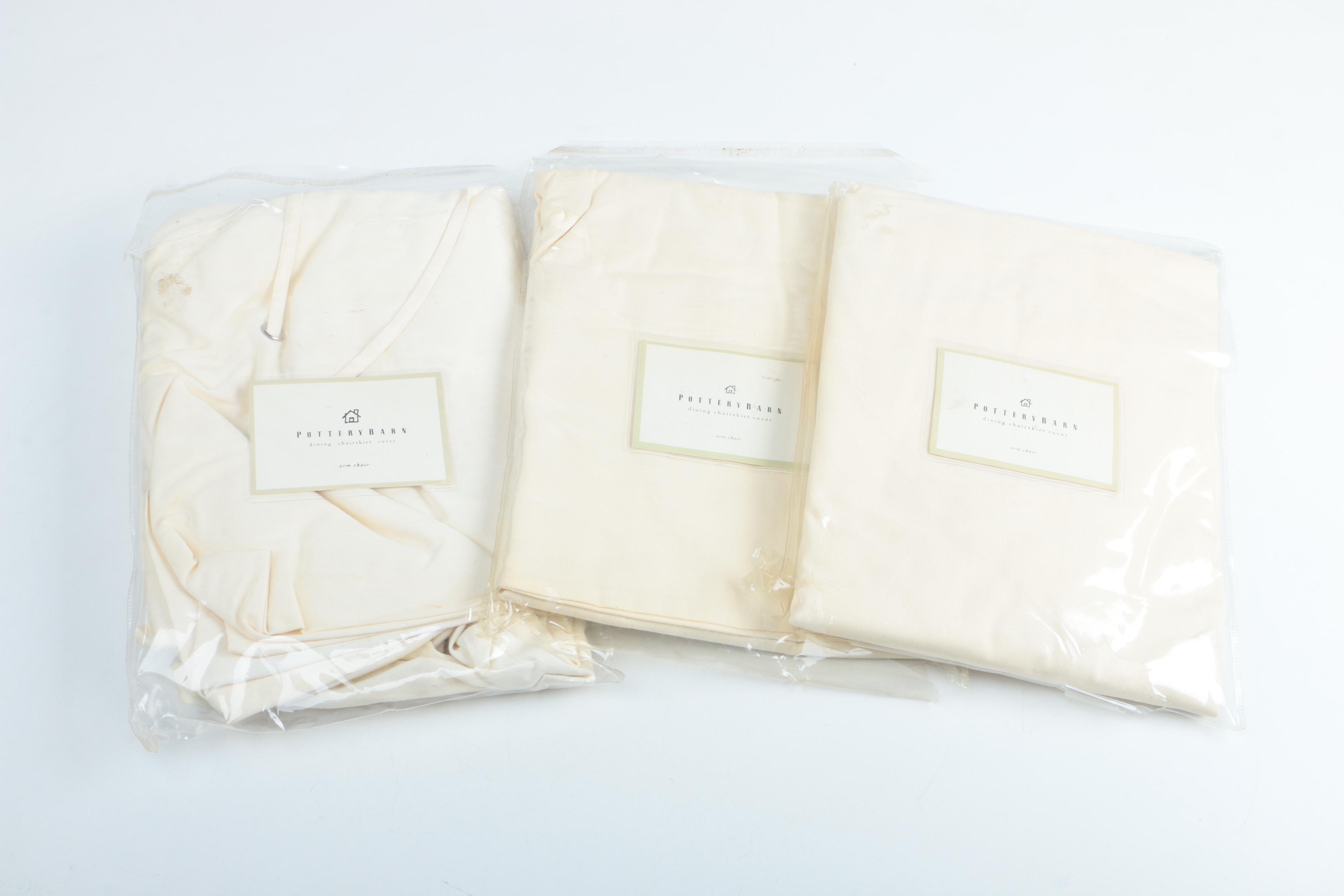 Pottery Barn Linen Chairskirt Covers