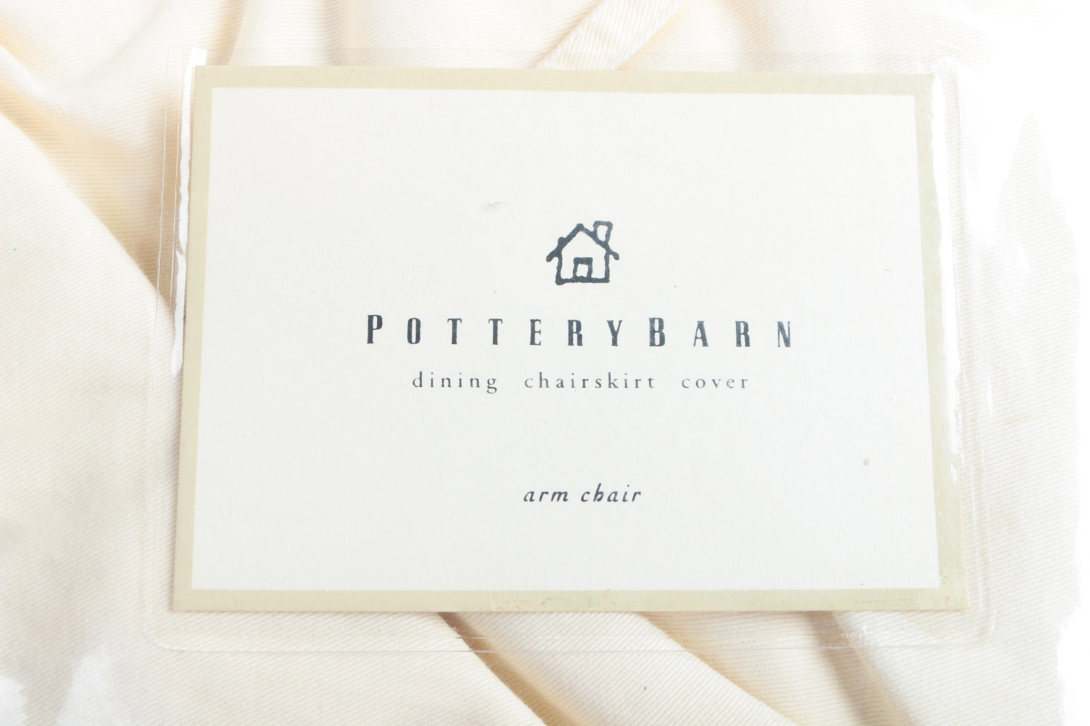 Pottery Barn Linen Chairskirt Covers