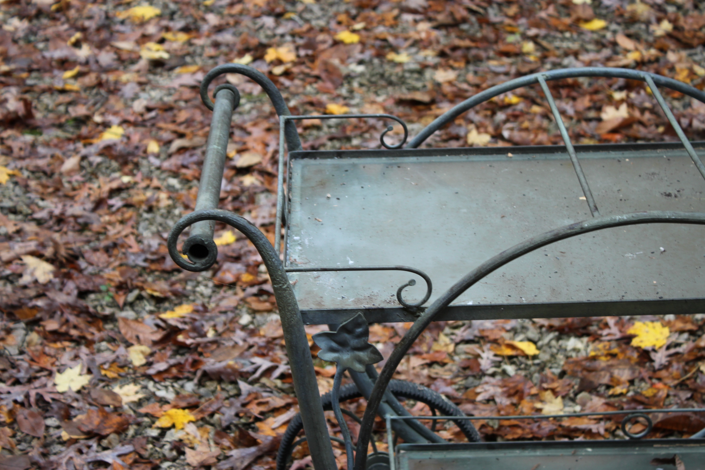 Vintage Salterini Style Metal Patio Bar Cart