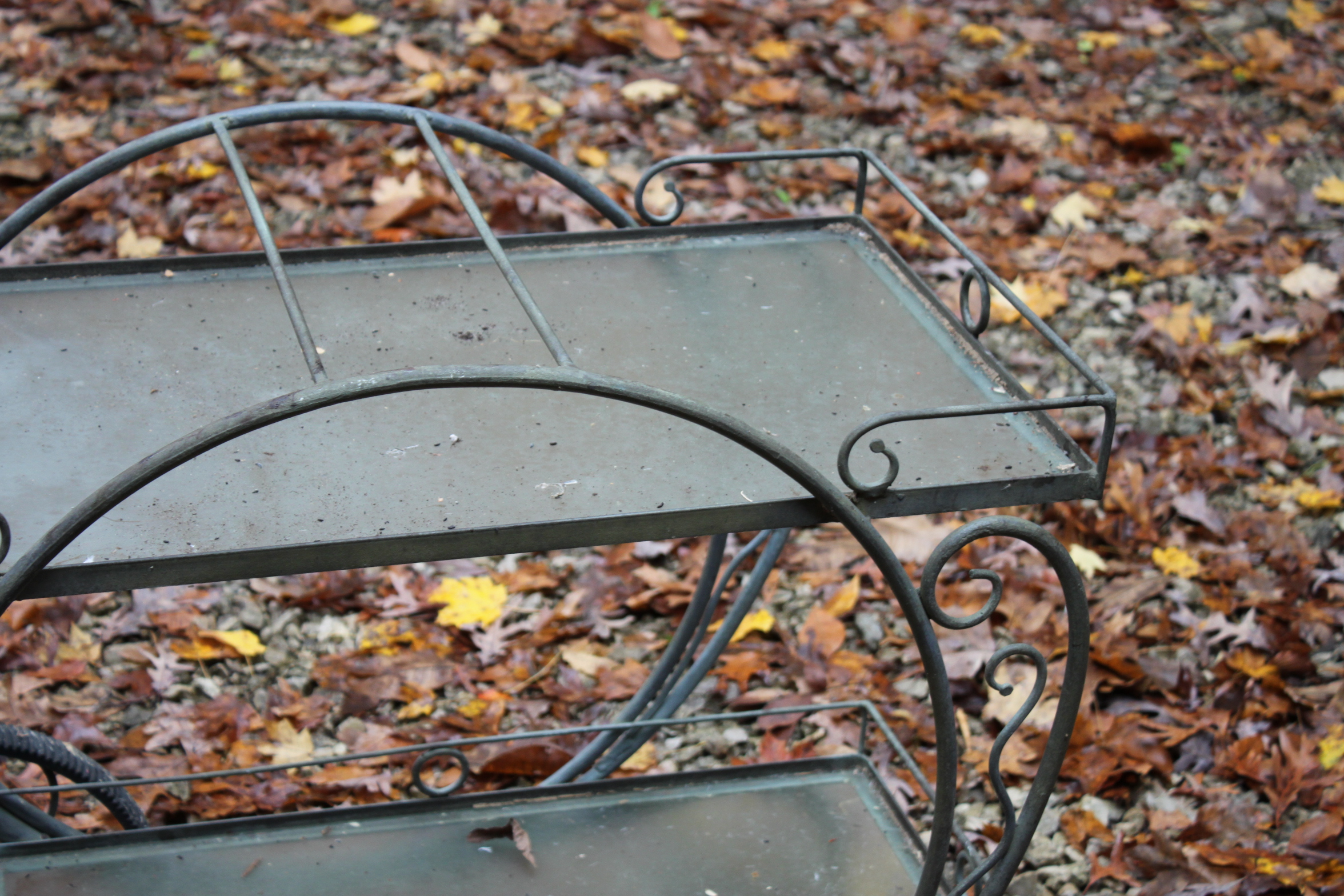 Vintage Salterini Style Metal Patio Bar Cart