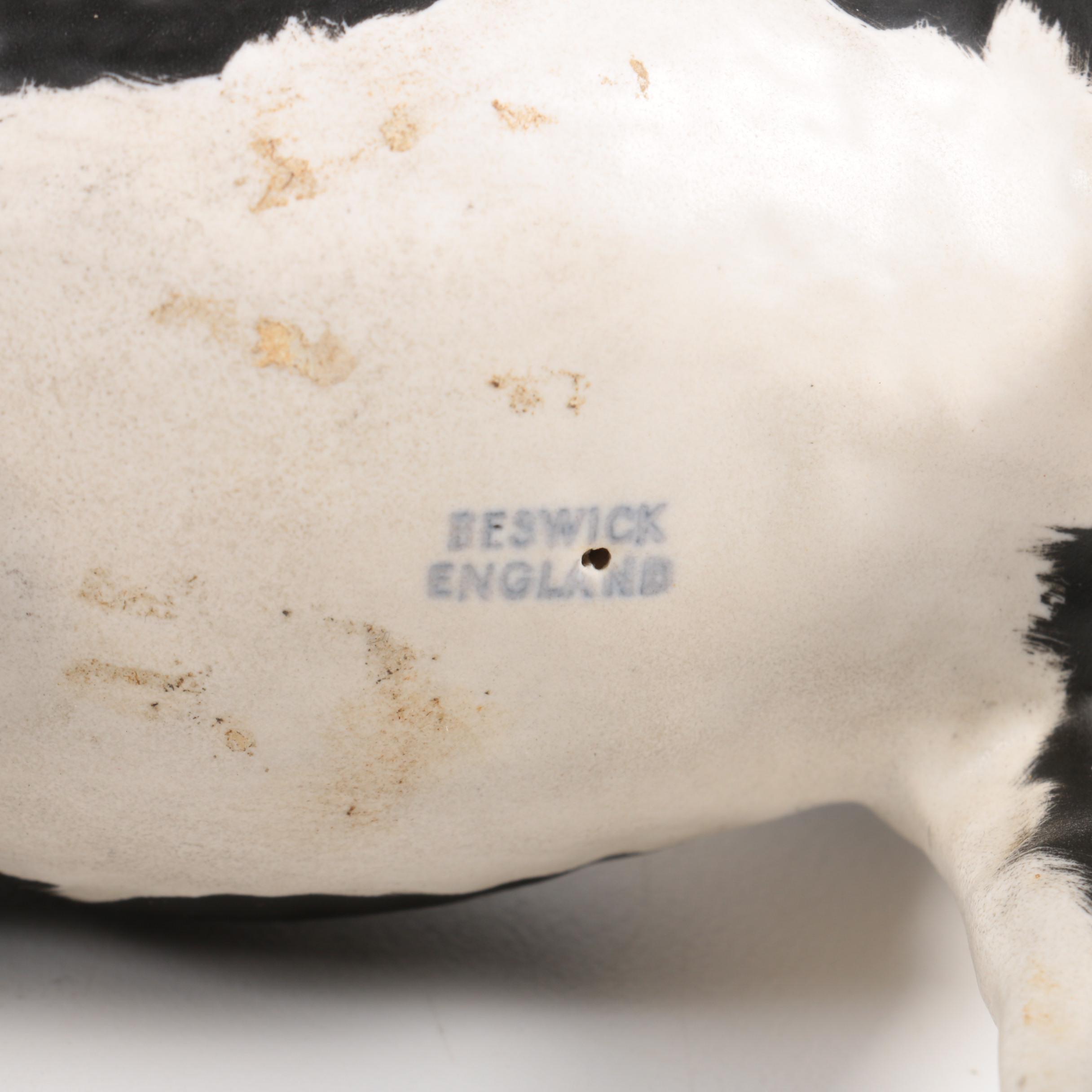 Vintage Beswick Horse Porcelain Figurines and Thelwell Figurine