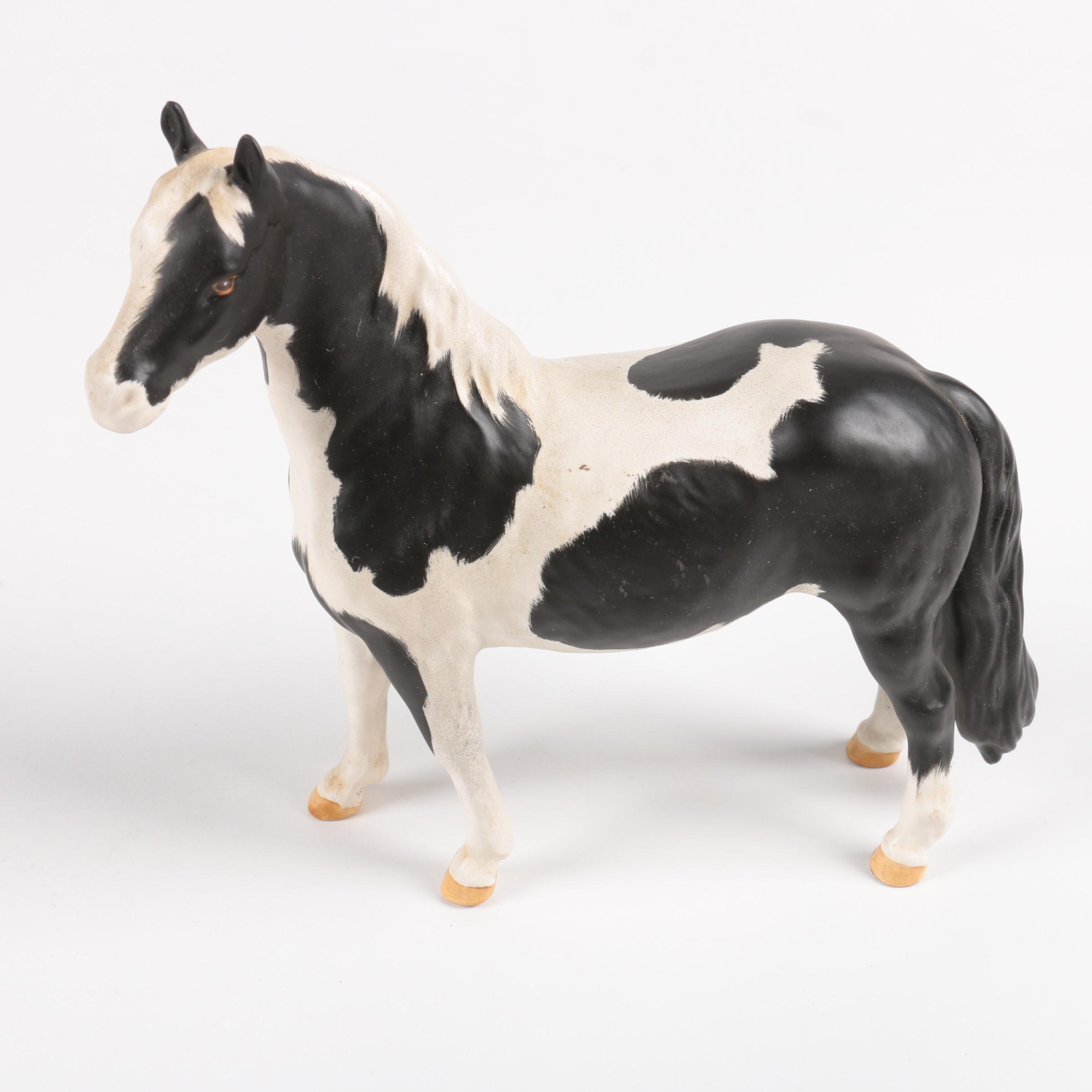 Vintage Beswick Horse Porcelain Figurines and Thelwell Figurine