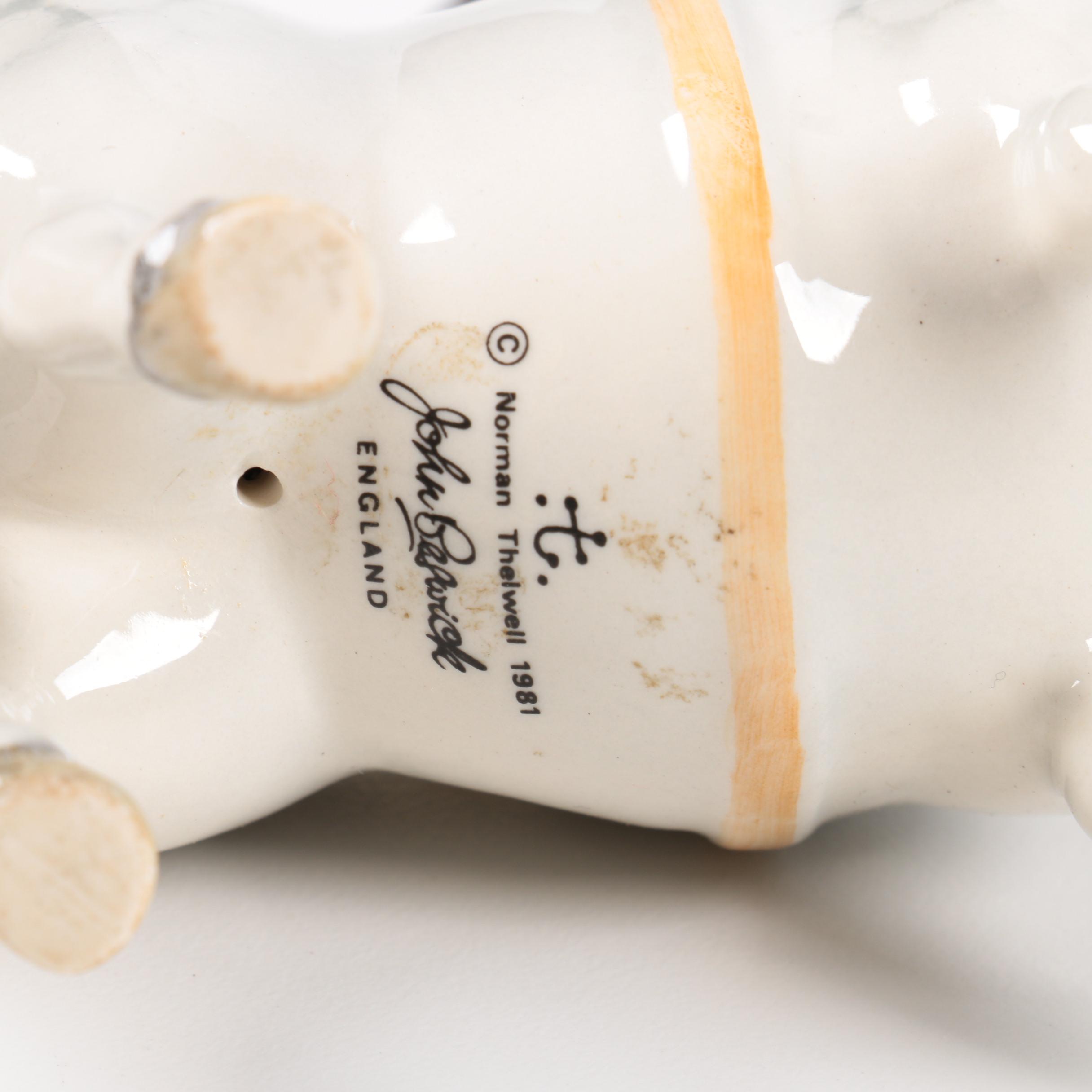 Vintage Beswick Horse Porcelain Figurines and Thelwell Figurine