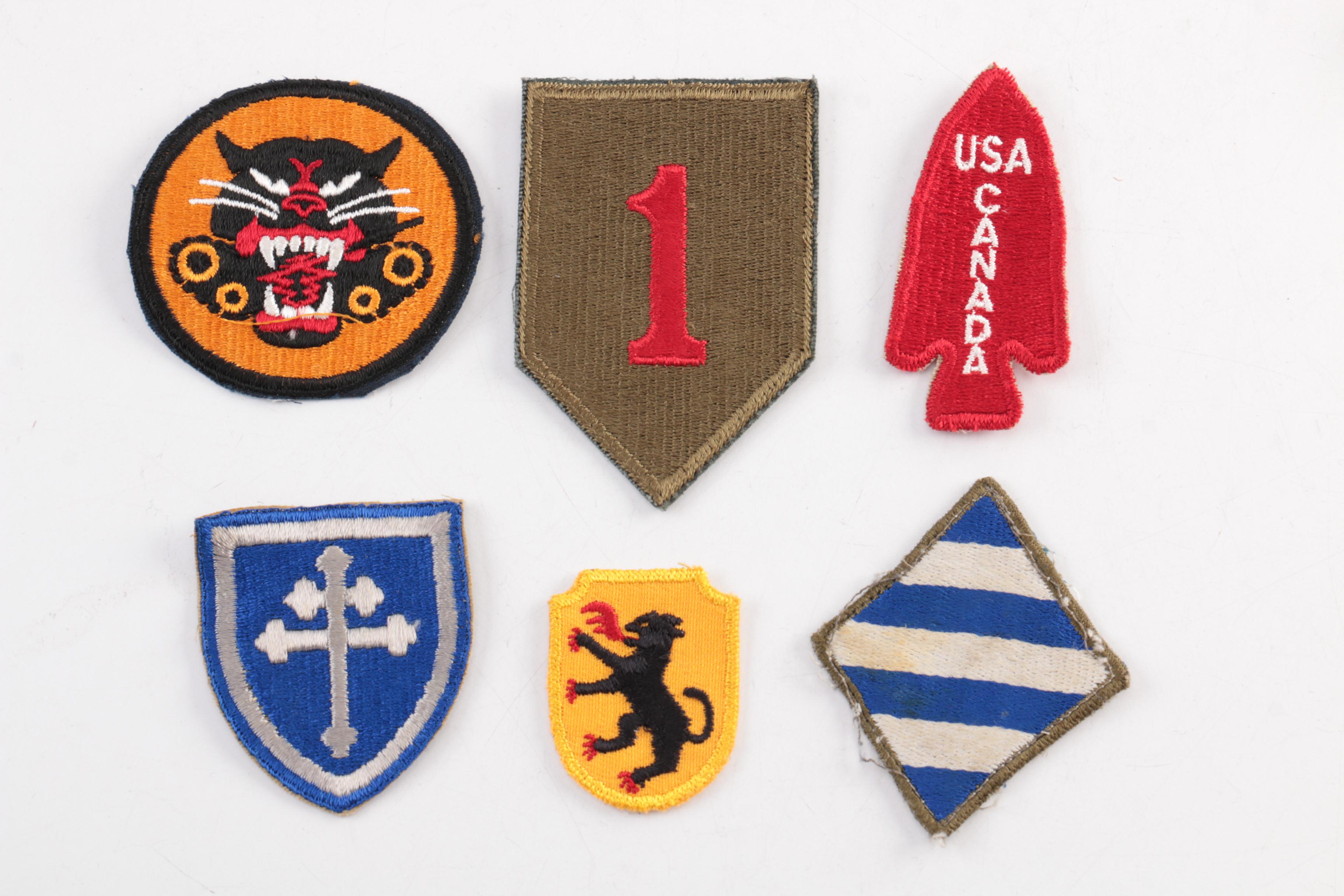 WWII US Army Rank Insignia Patches and Pins