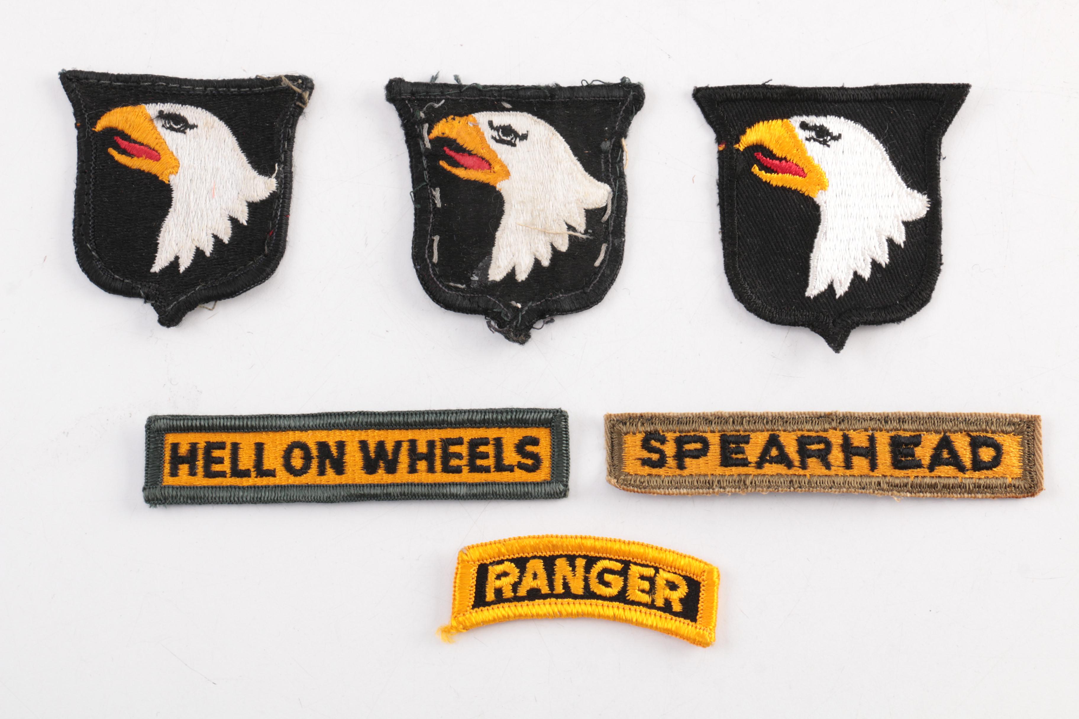 WWII US Army Rank Insignia Patches and Pins