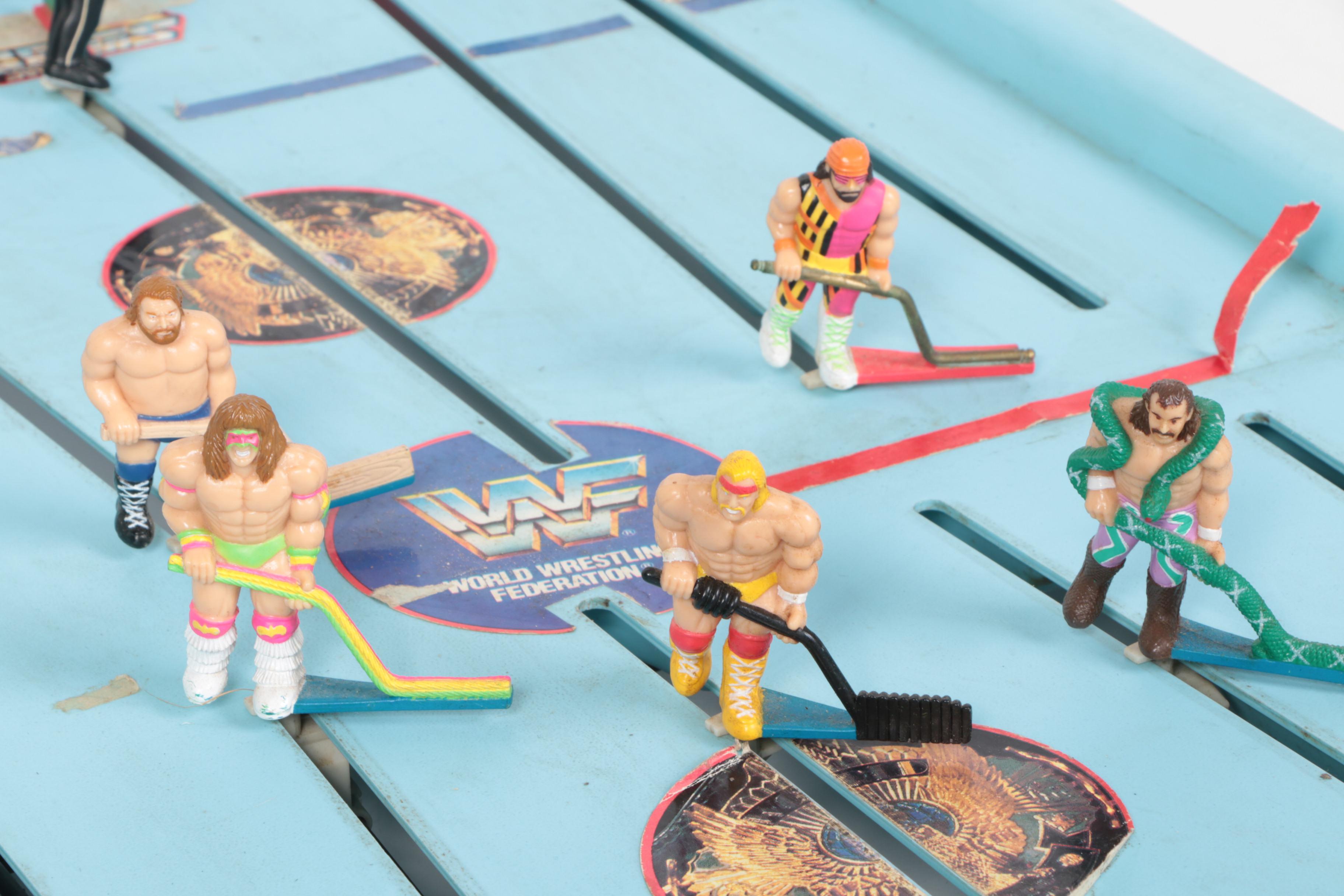 Vintage WWF Superstars Shoot-Out Tabletop Hockey Game