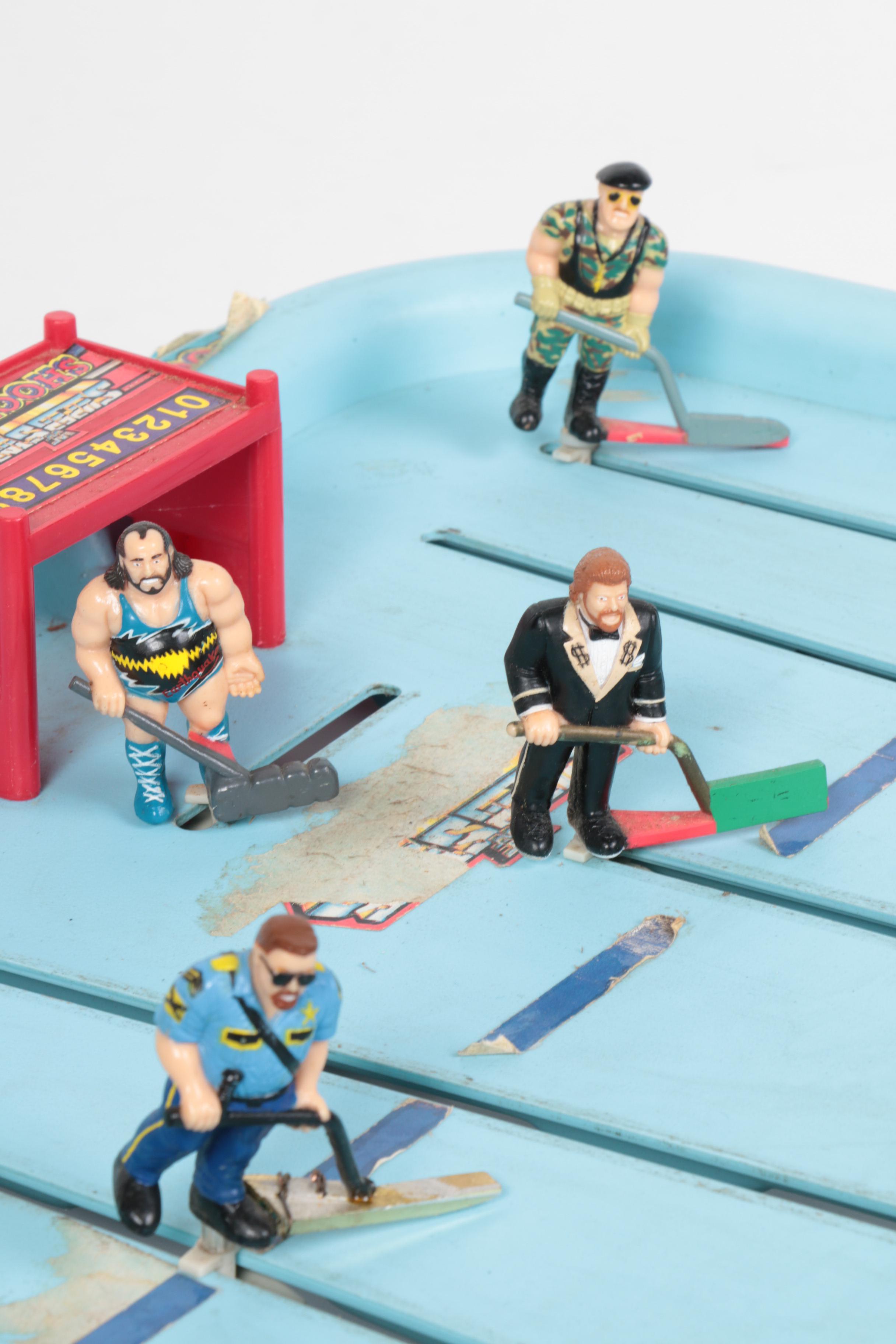 Vintage WWF Superstars Shoot-Out Tabletop Hockey Game