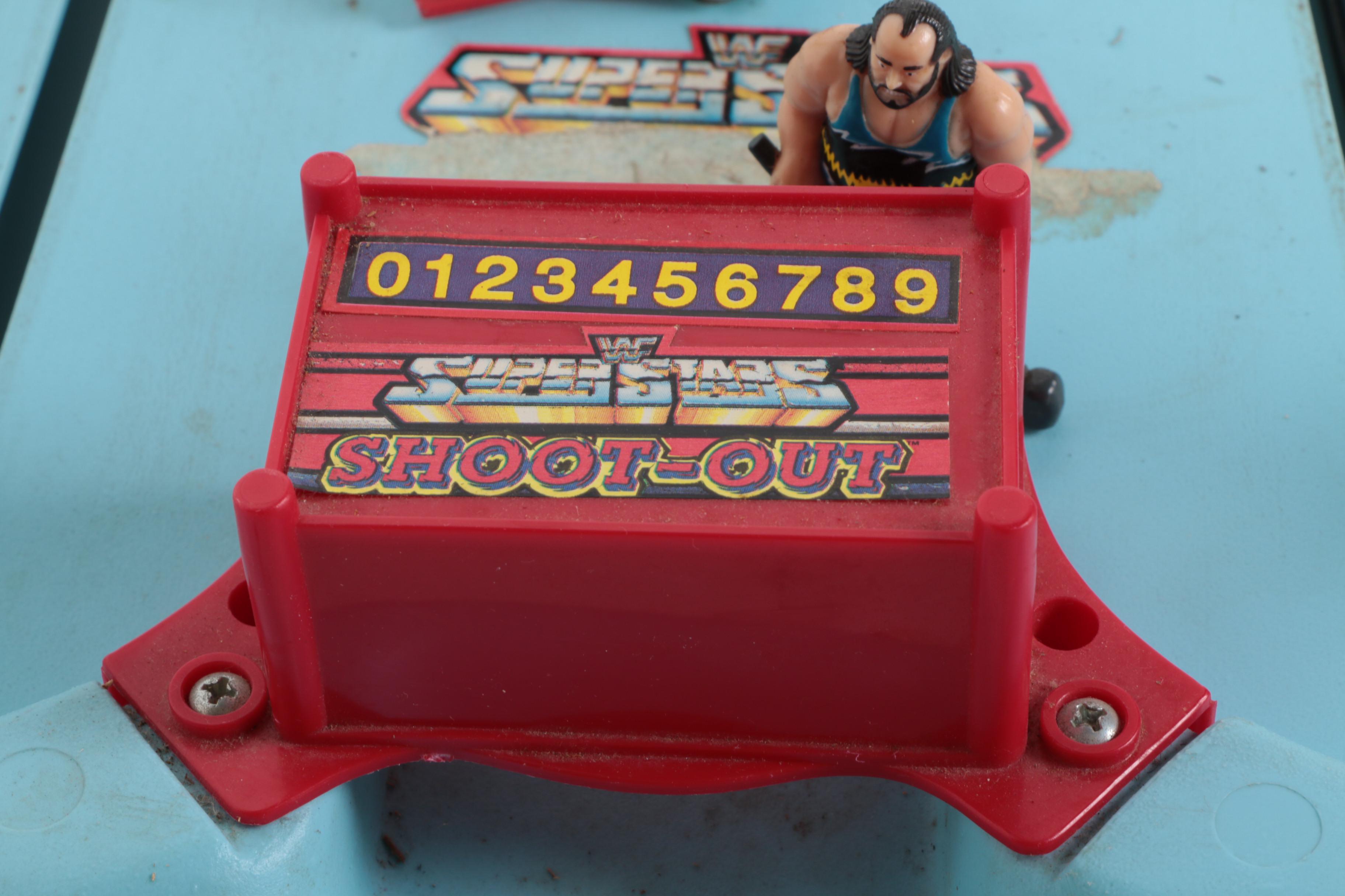 Vintage WWF Superstars Shoot-Out Tabletop Hockey Game