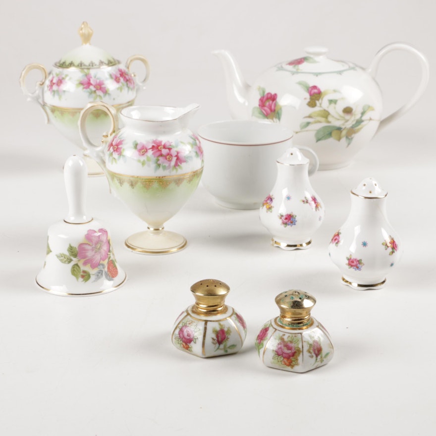 Porcelain Tea Service and Other Serveware