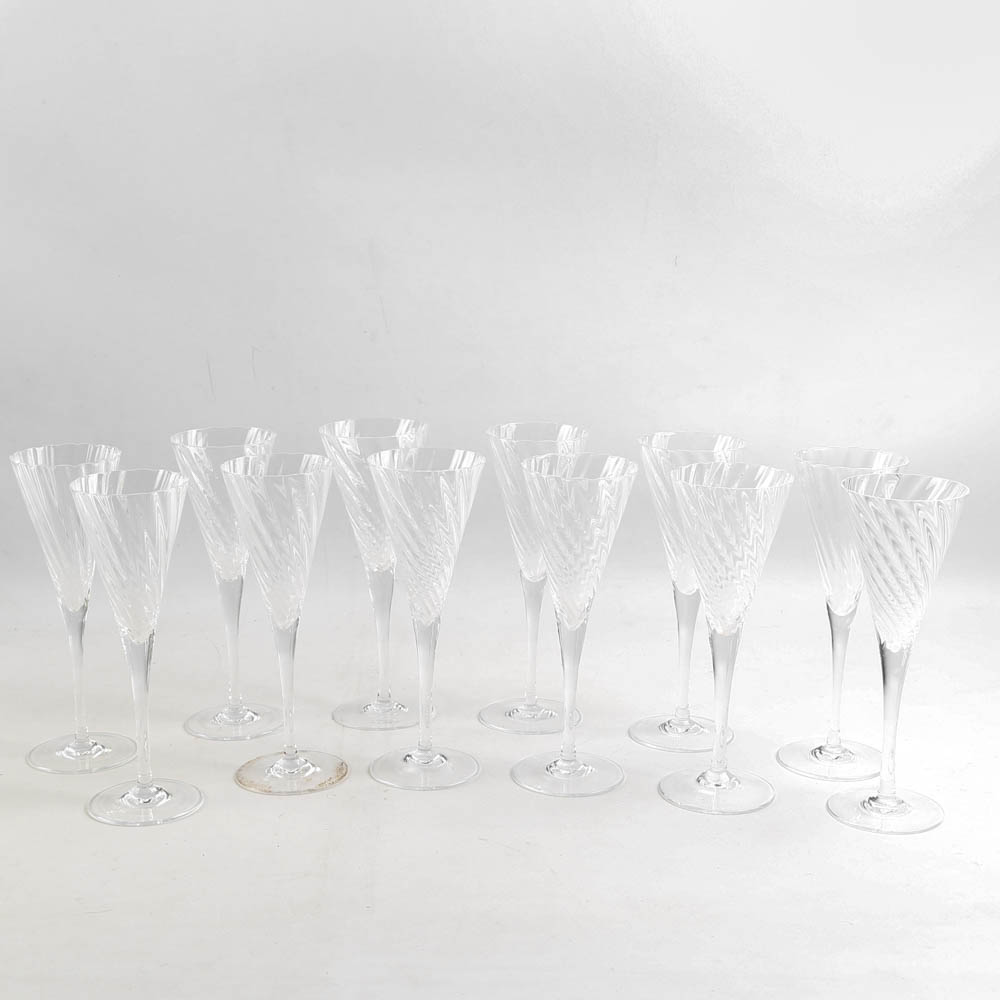 Sasaki "Reflections" Crystal Stemware