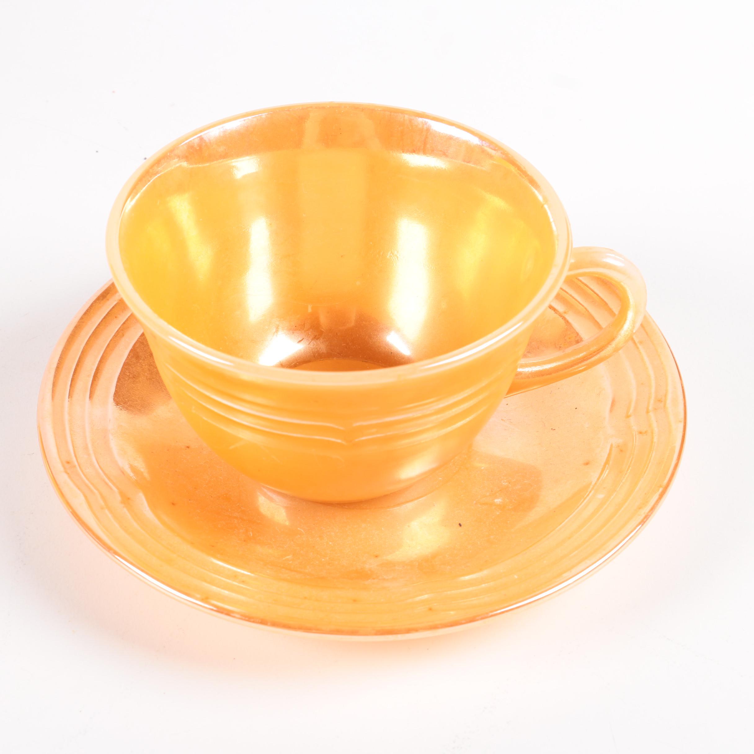 Fiesta Ware Yellow Disk Pitcher and other Tableware