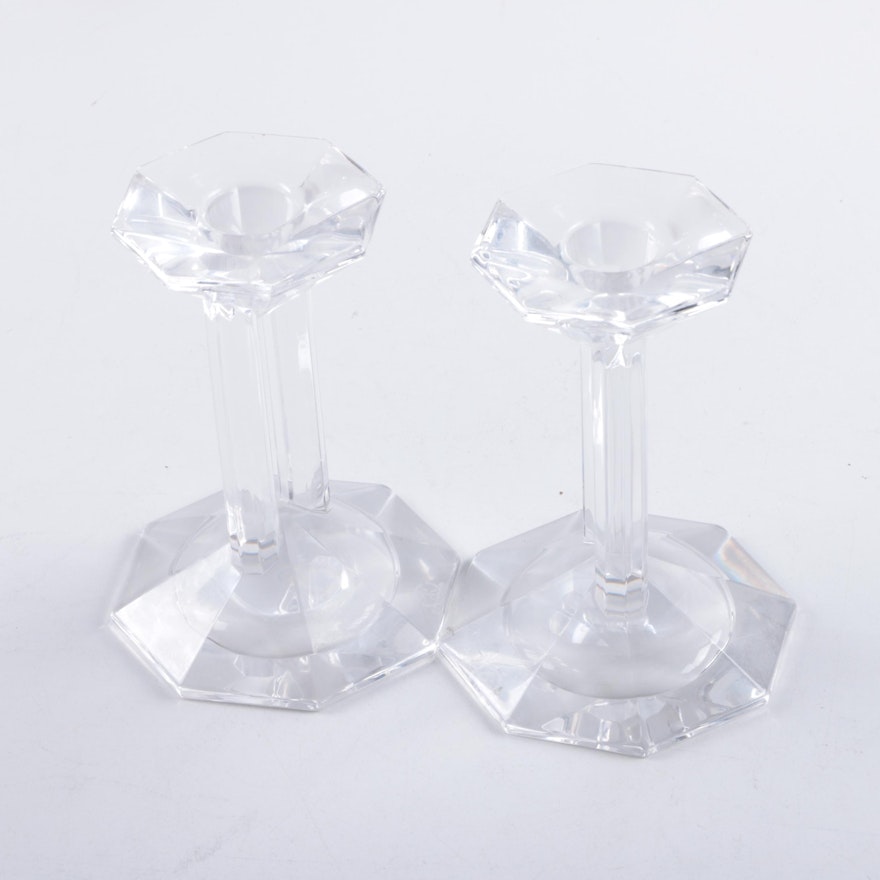 Lenox Molded Glass Candle Holders