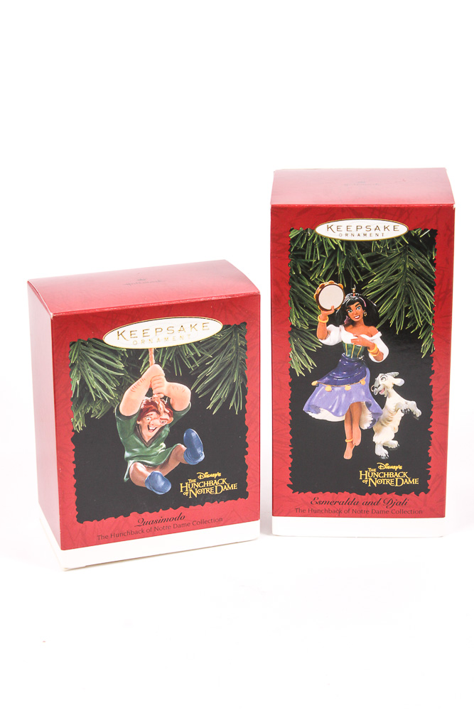 Collection of Disney Character Hallmark Keepsake Holiday Ornaments