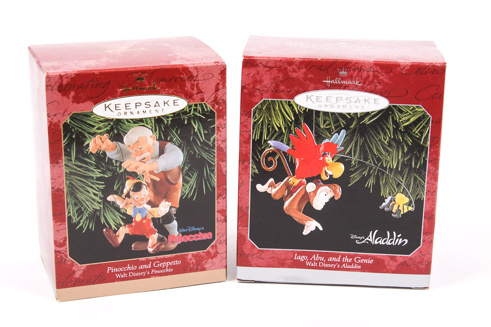 Collection of Disney Character Hallmark Keepsake Holiday Ornaments