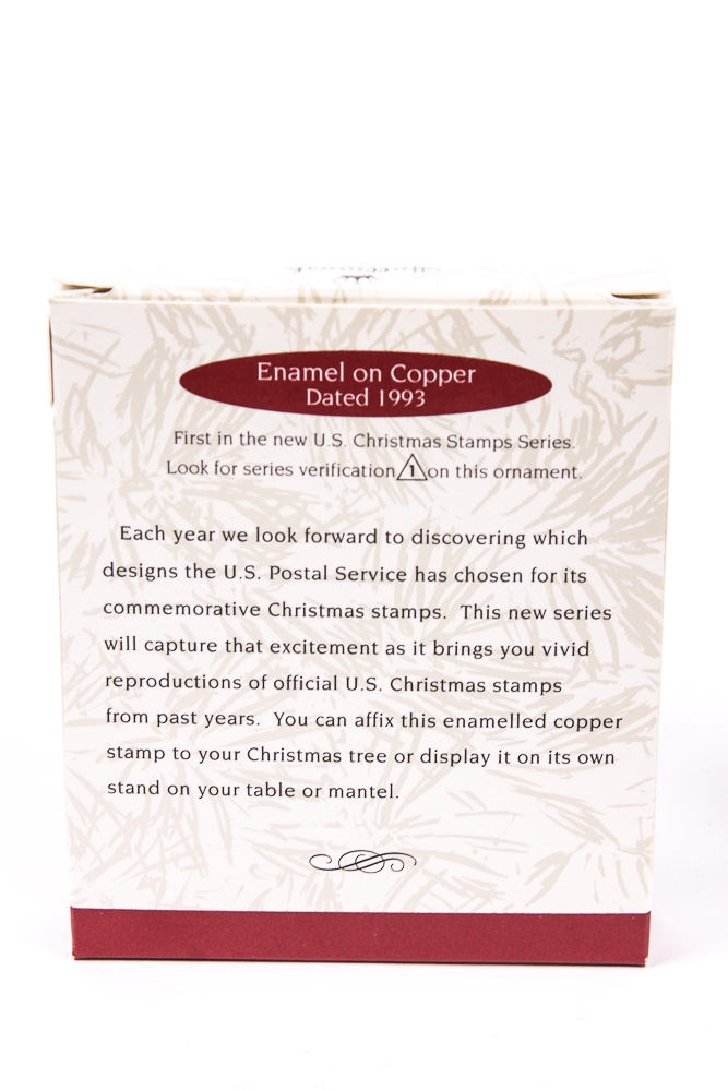 Hallmark Enamel on Copper U.S. Postage Stamp Ornaments