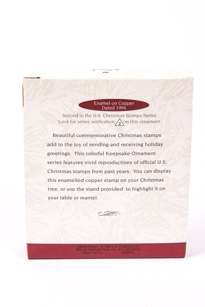Hallmark Enamel on Copper U.S. Postage Stamp Ornaments
