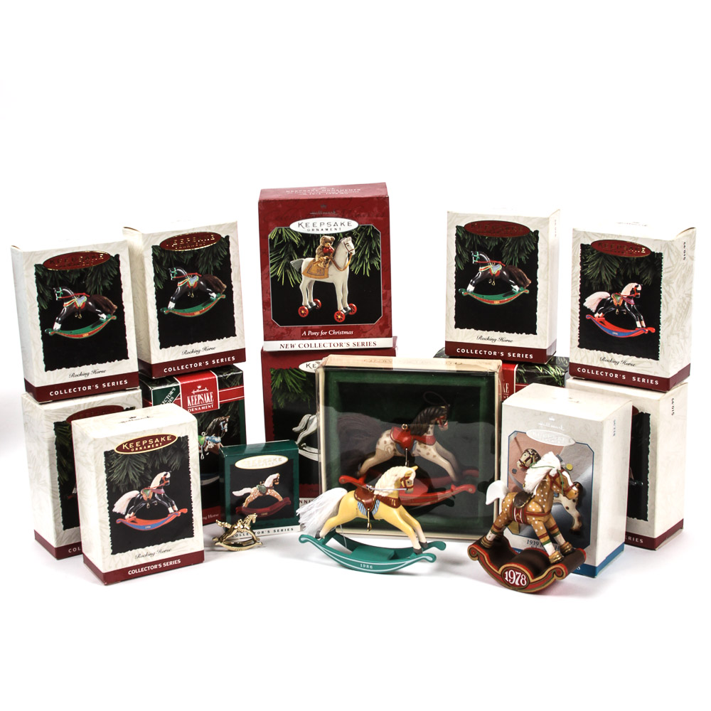 Collection of Hallmark Keepsake Rocking Horse Ornaments