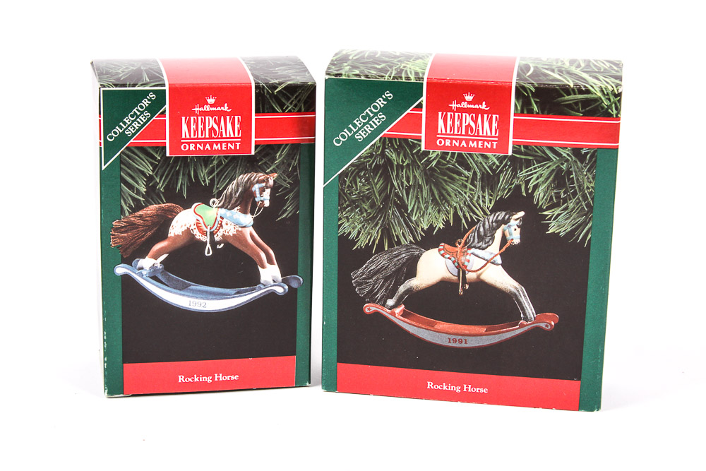 Collection of Hallmark Keepsake Rocking Horse Ornaments