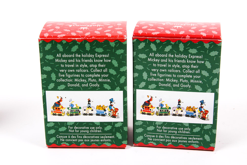 Collection of Hallmark Merry Miniatures "Mickey and Co." Holiday Ornaments