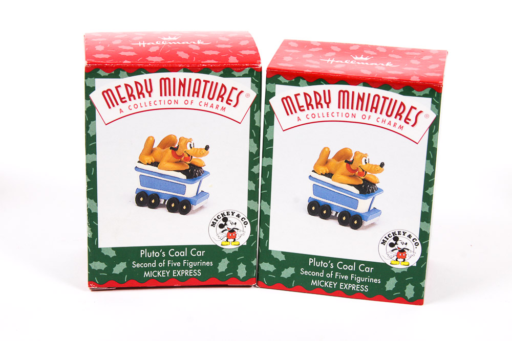 Collection of Hallmark Merry Miniatures "Mickey and Co." Holiday Ornaments