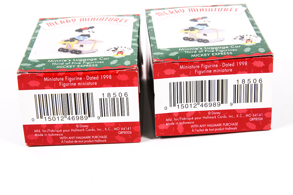 Collection of Hallmark Merry Miniatures "Mickey and Co." Holiday Ornaments