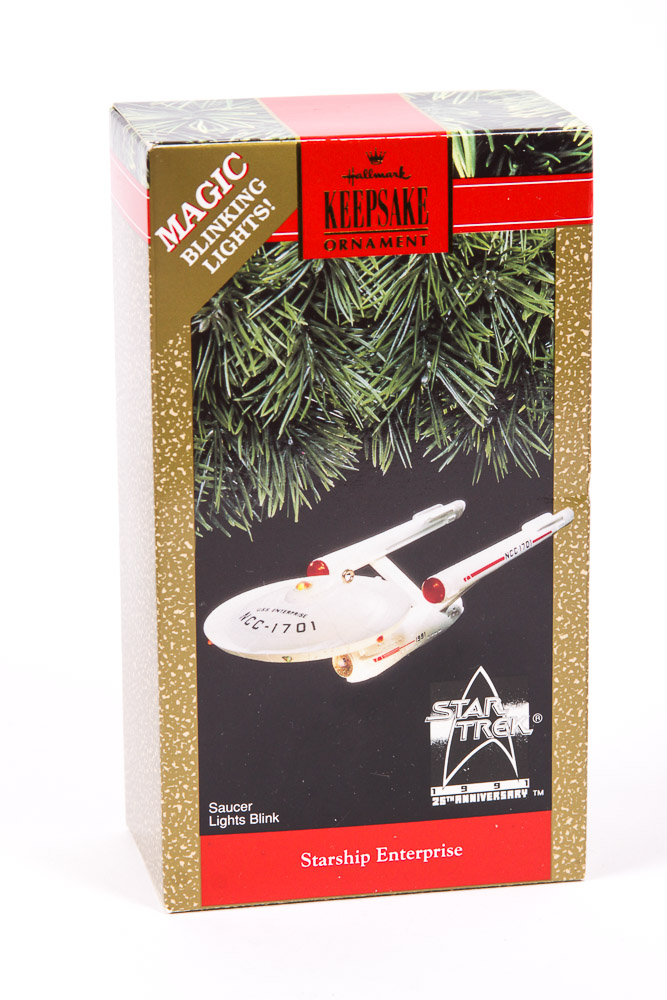 "Star Trek" Themed Hallmark Light-Up and Sound Holiday Ornaments
