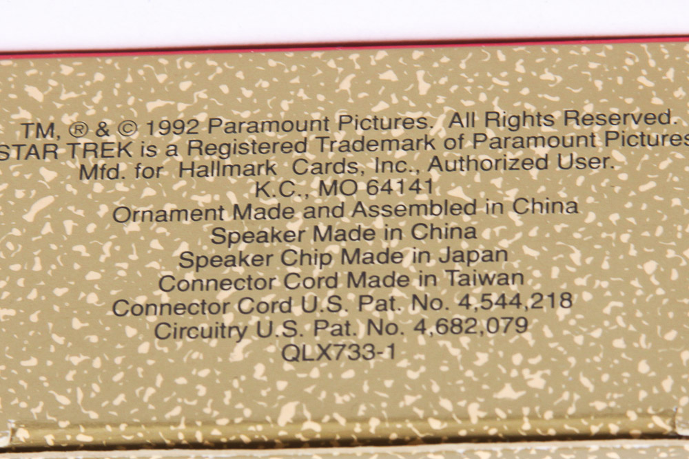 "Star Trek" Themed Hallmark Light-Up and Sound Holiday Ornaments