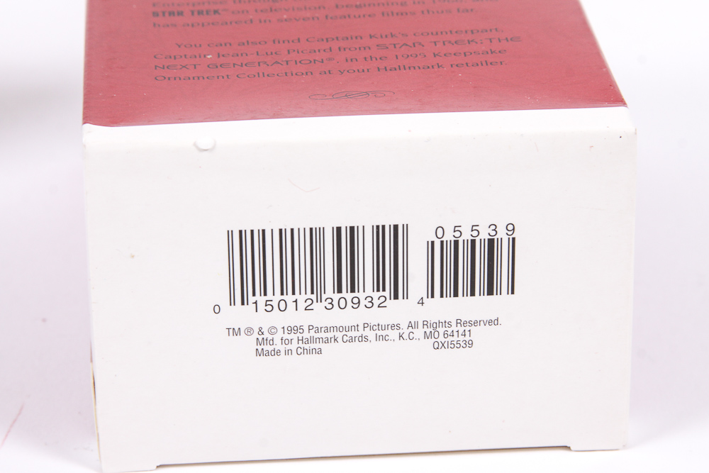 Hallmark Keepsake "Star Trek" Themed Ornament Collection