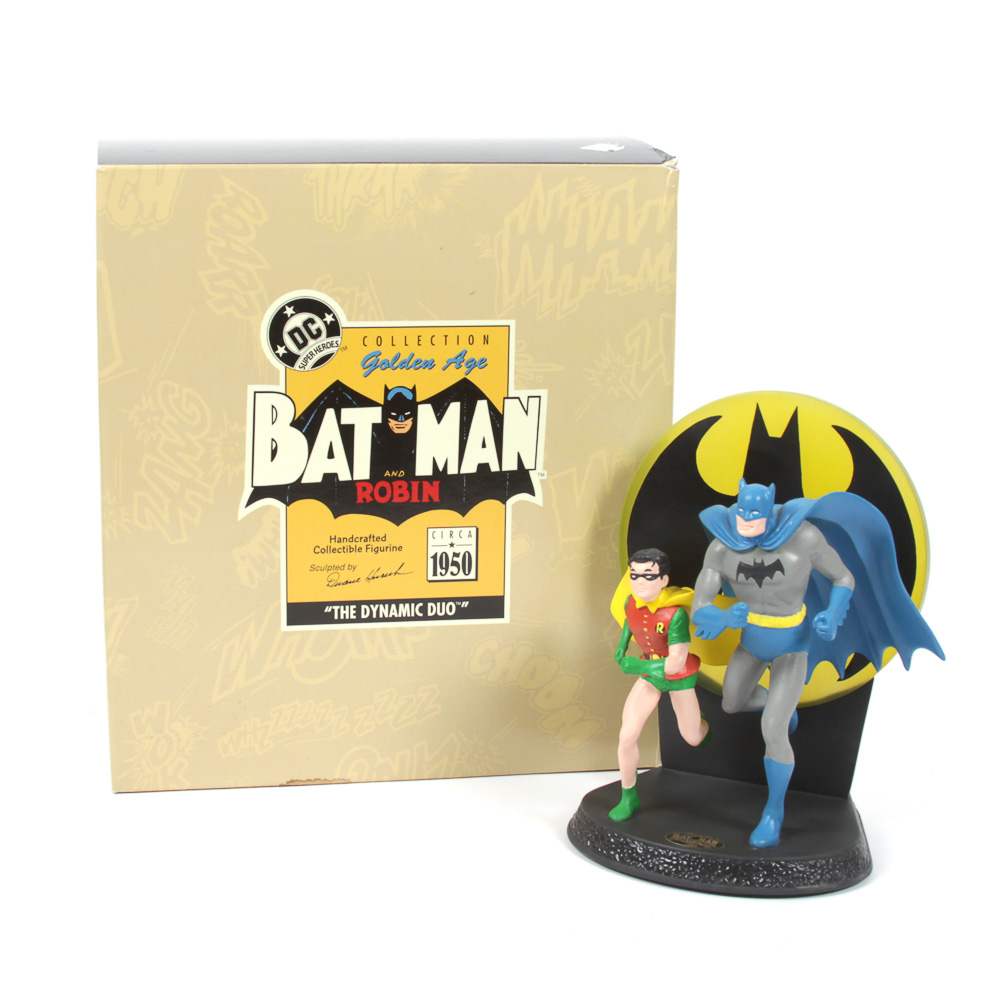 Hallmark DC Super Heroes Figurine, "Bat Man and Robin"