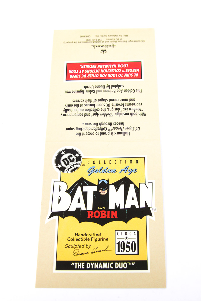 Hallmark DC Super Heroes Figurine, "Bat Man and Robin"