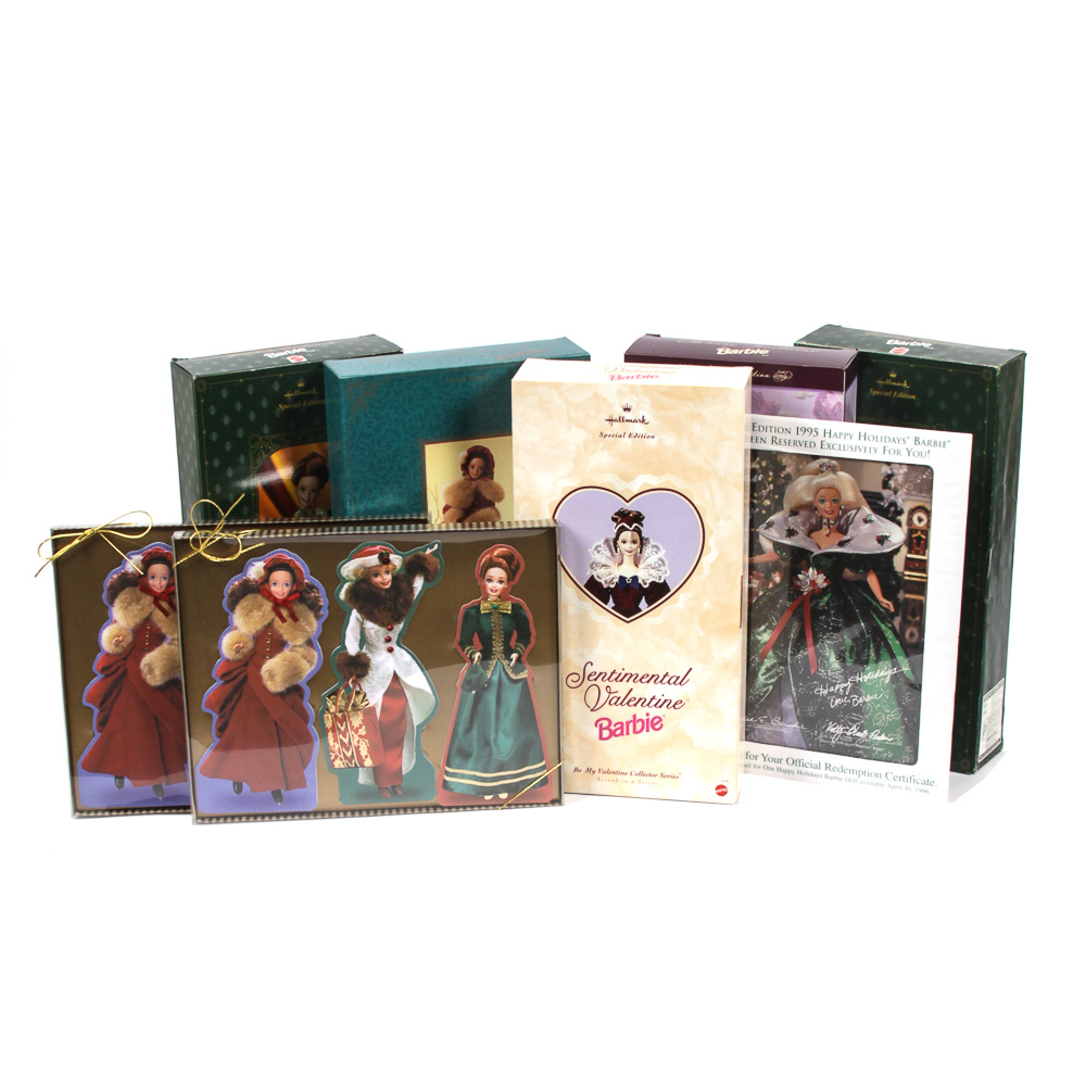 Barbie Dolls and Hallmark Barbie Doll-Themed Ornaments